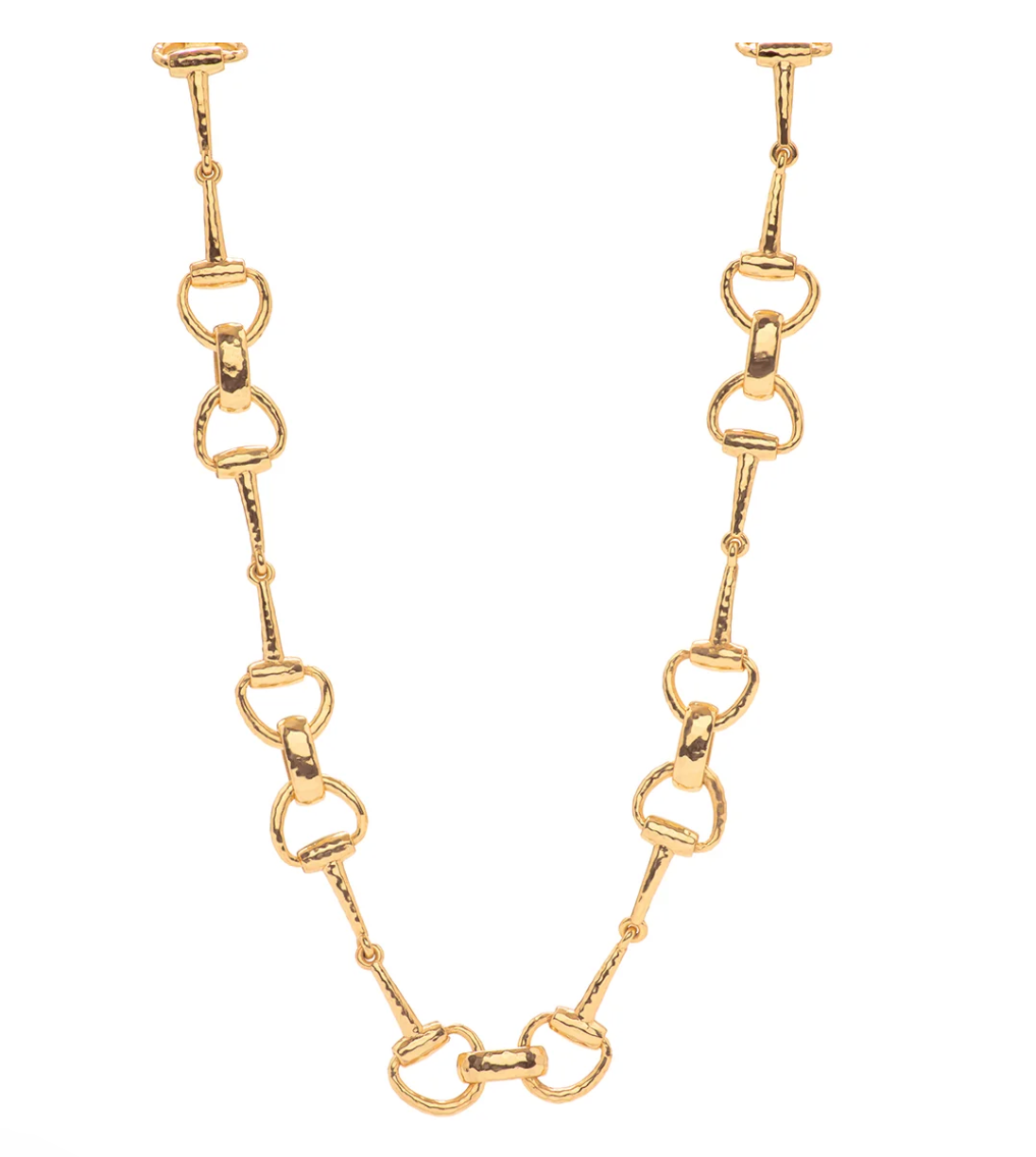Equestrian Snaffle Bit Gold Chain Necklace 20"