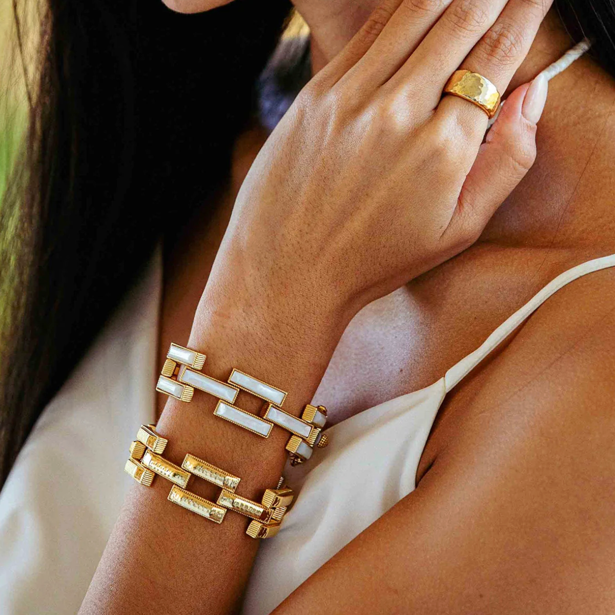 Pathway Link Bracelet, 7.5" - Mother of Pearl