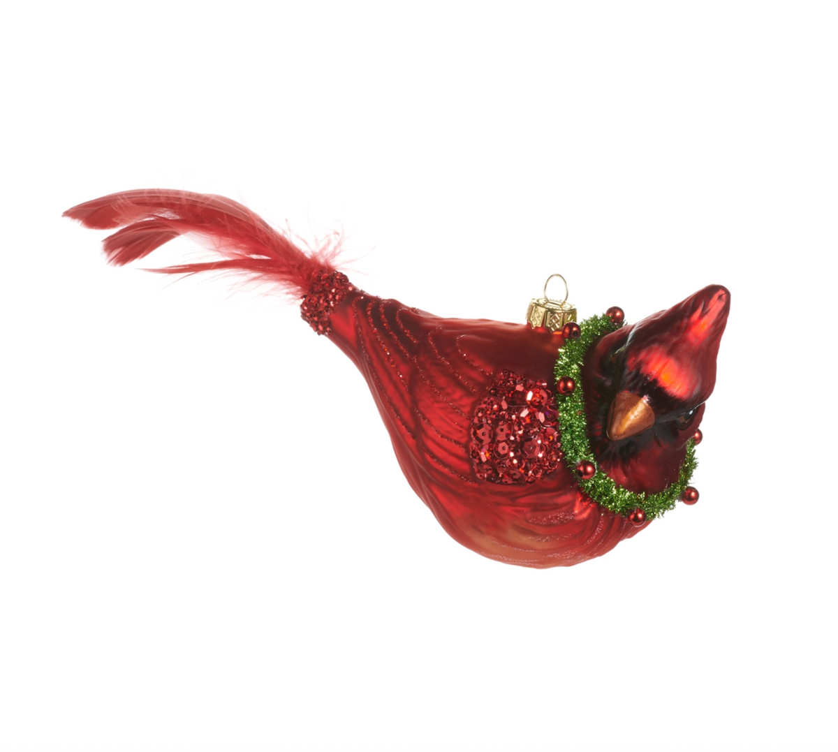 Cardinal with Wreath Ornament