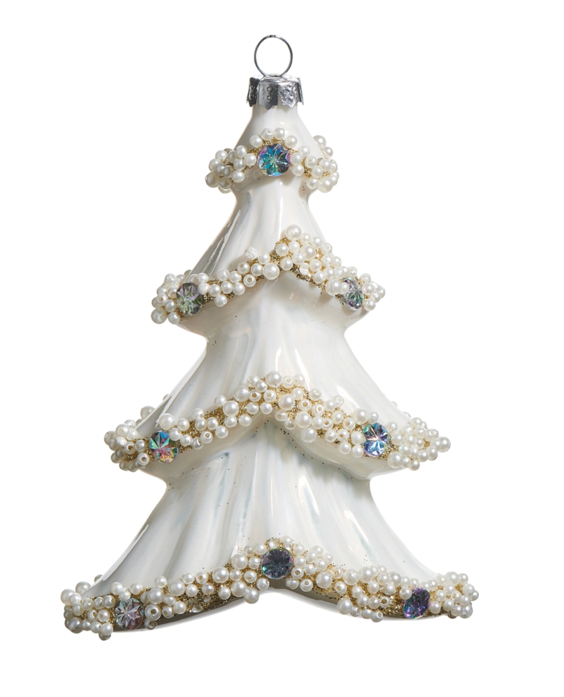 5" Pearl Trimmed Tree Ornament