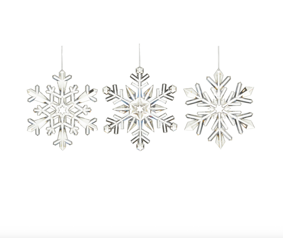 Clear Acrylic Snowflake Ornament