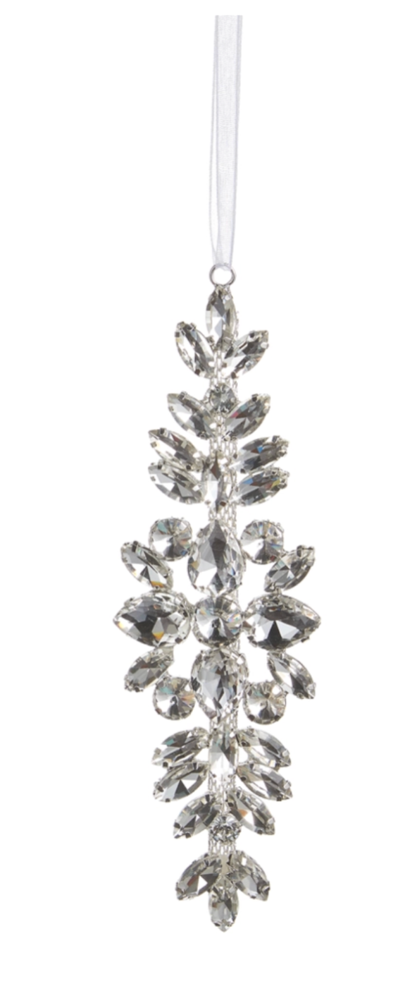Clear Jewel Drop Ornament