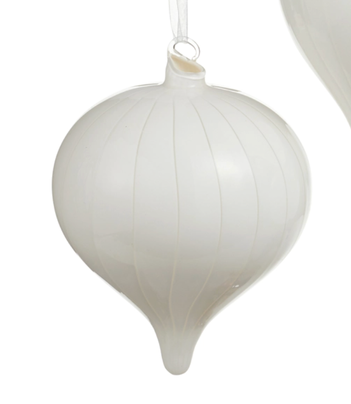 White Stripe Ornament