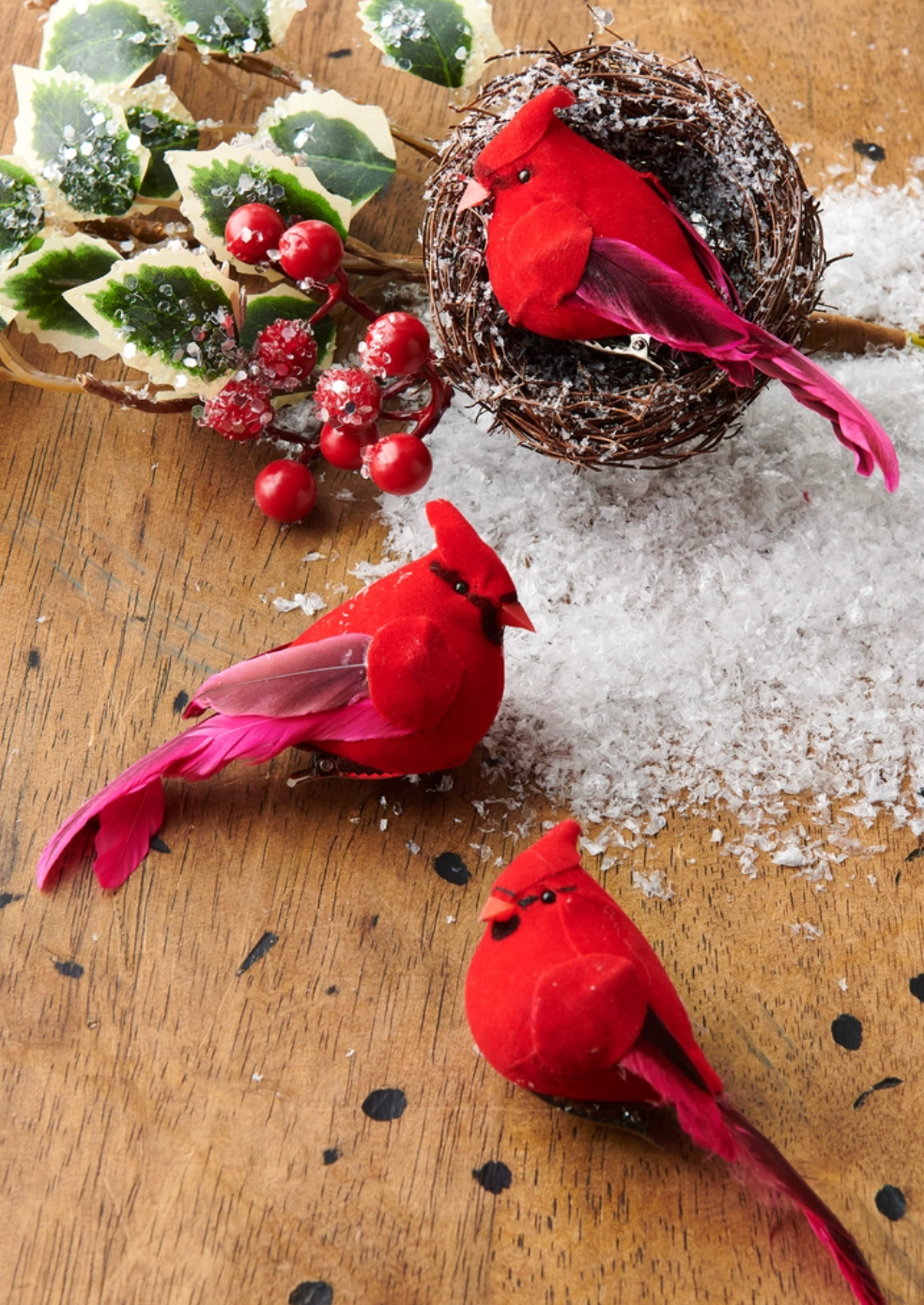 4.5" Clip-On Cardinal Ornament