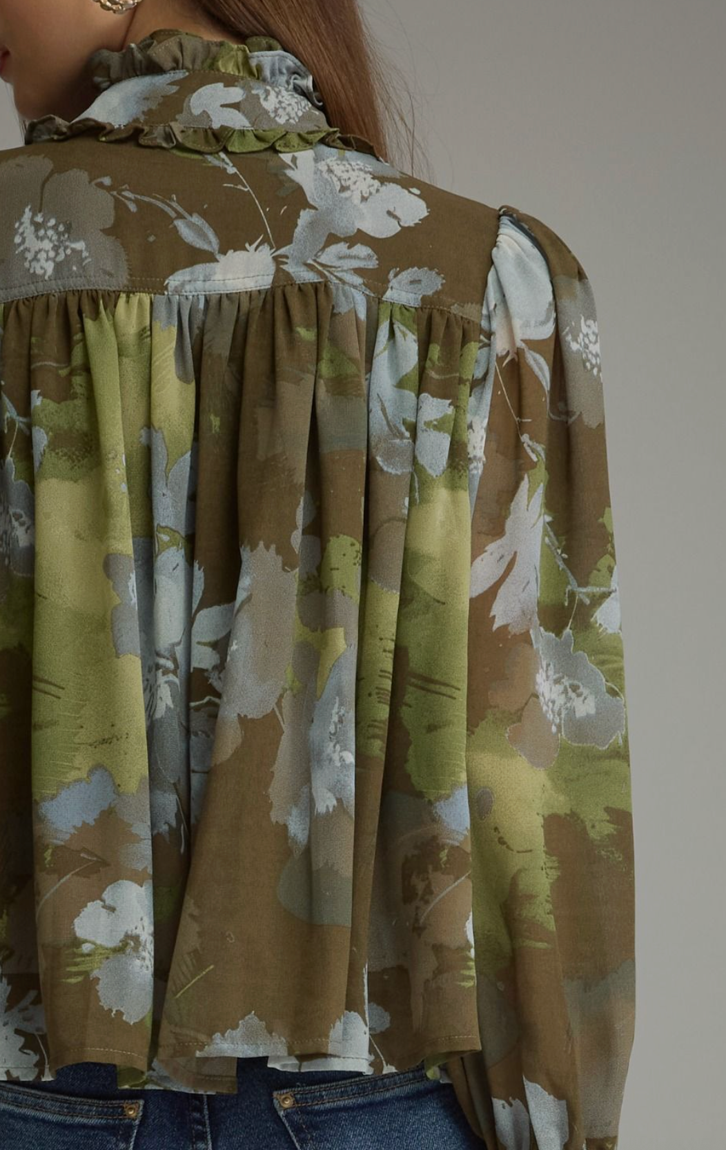 Olive Bloom Blouse