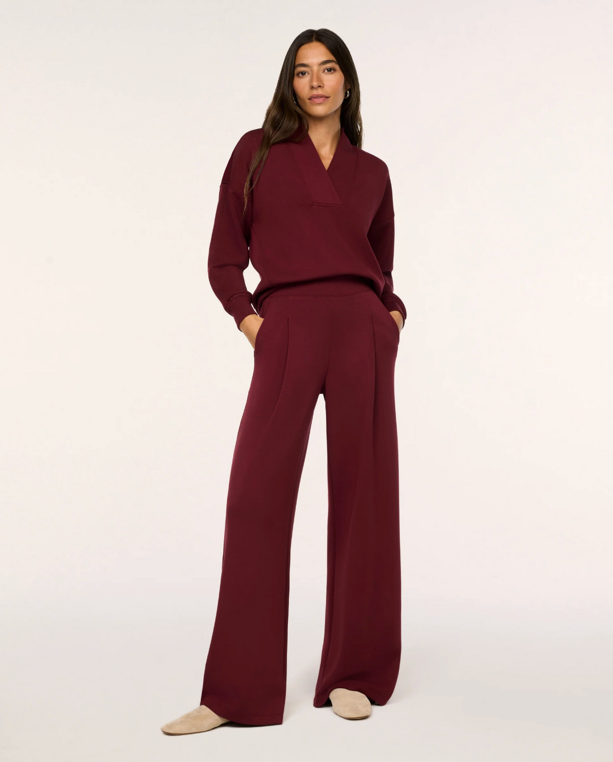 SPANX AirEssentials Pleated Trouser - Vino