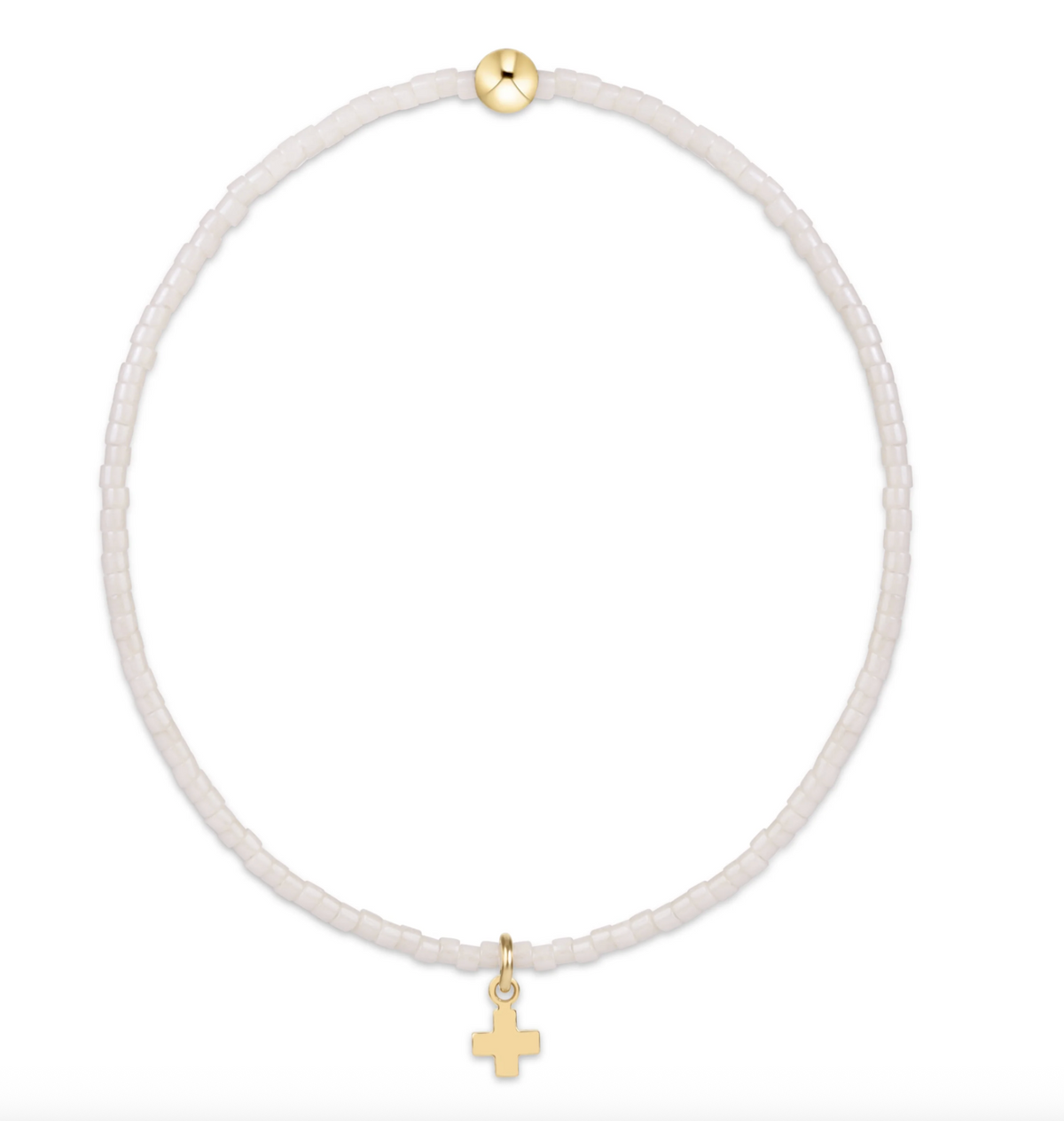 E Newton Hope Classic Milkshake Bracelet - Signature Cross Small Gold Charm