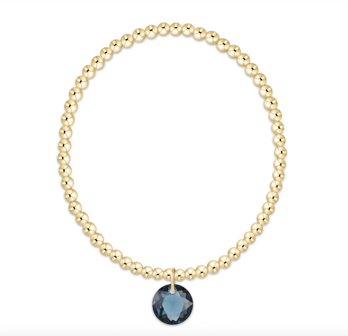 EXTENDS Classic Gold 3mm Bracelet - Reflection Charm 9