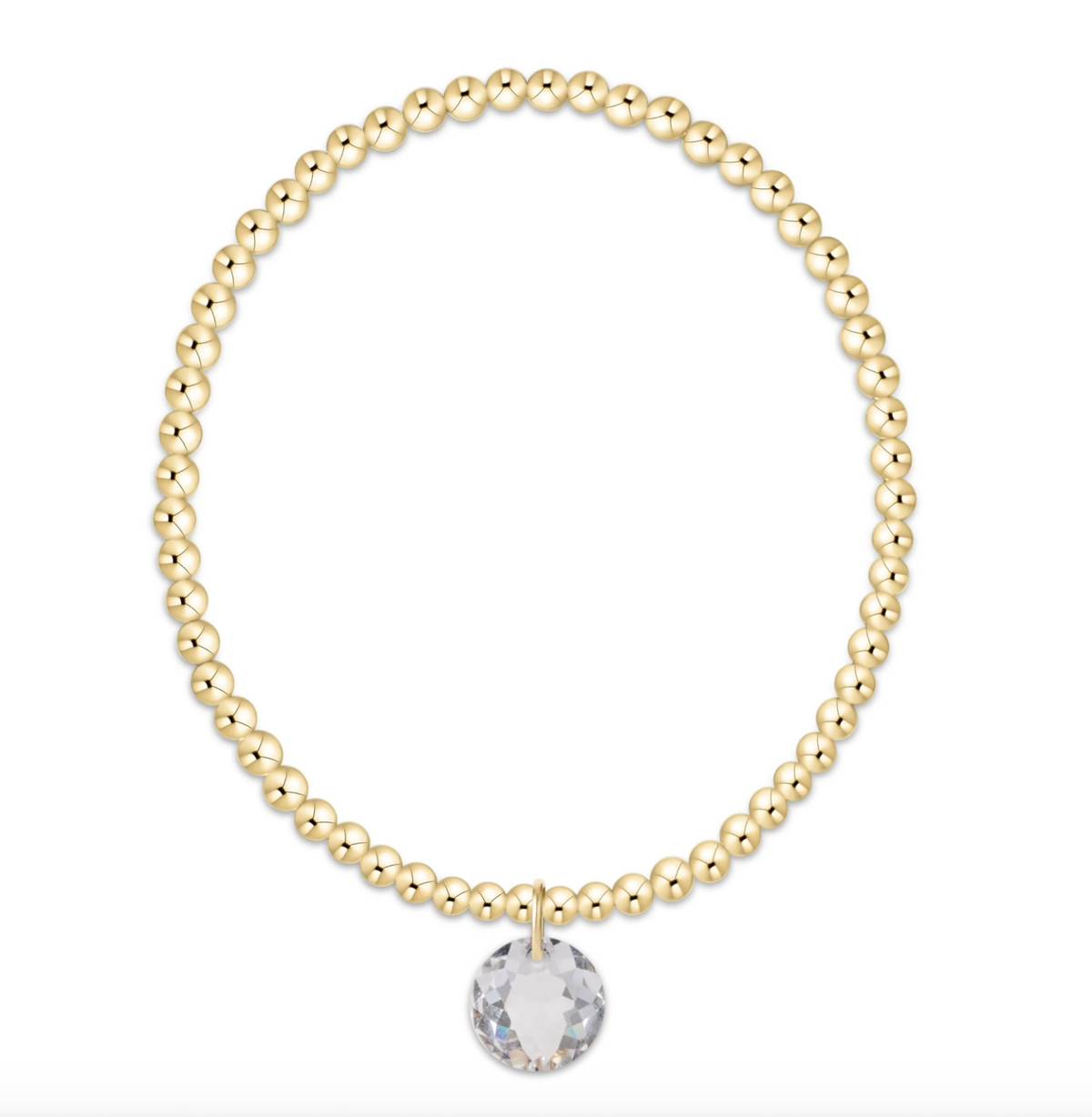 EXTENDS Classic Gold 3mm Bracelet - Reflection Charm 4