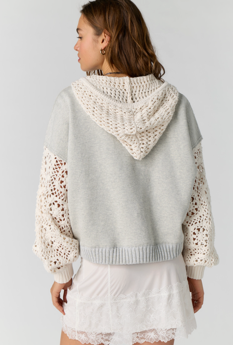 Laced In Hoodie Swit - Heather Grey Combo