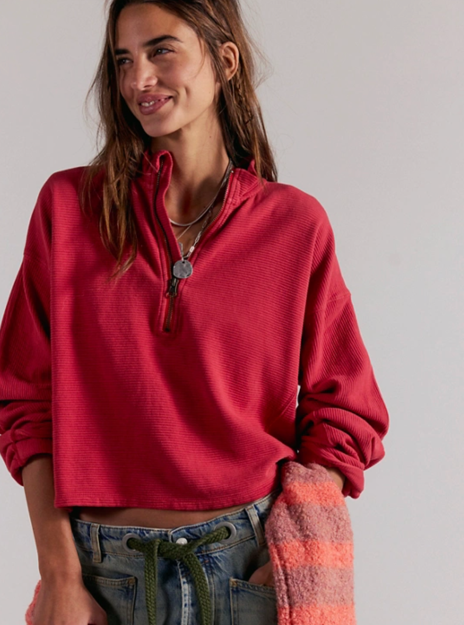 Celeste Quarterzip - Salsa
