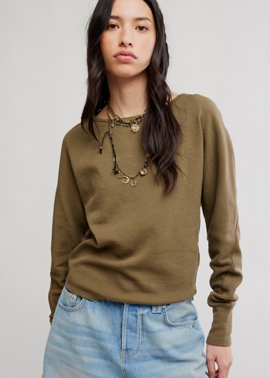Jessa Long Sleeve - Olive Combo