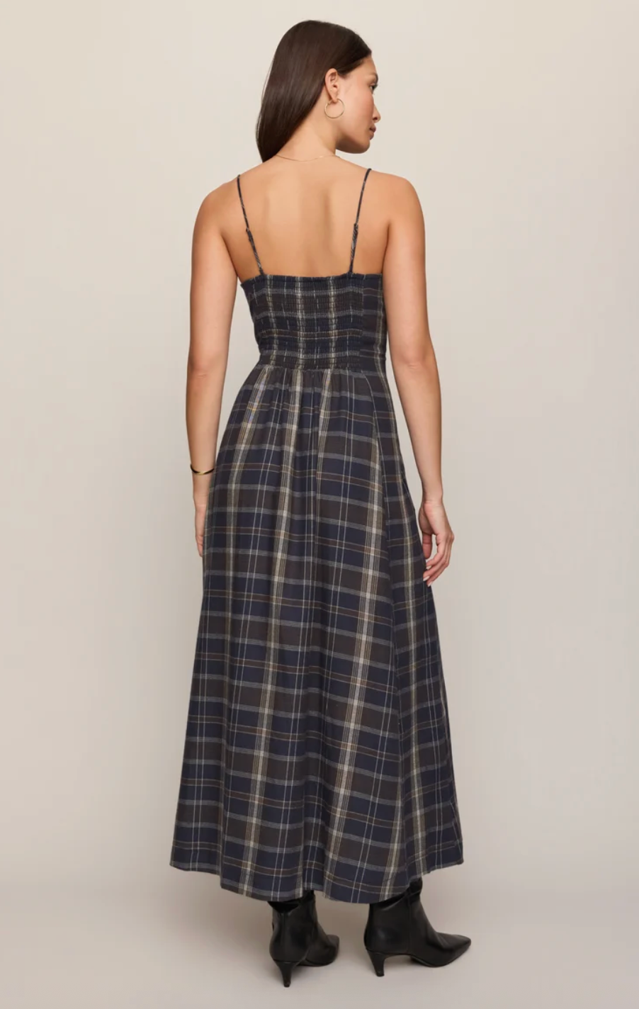 Z Supply Evermore Plaid Midi Dress - Eclipse