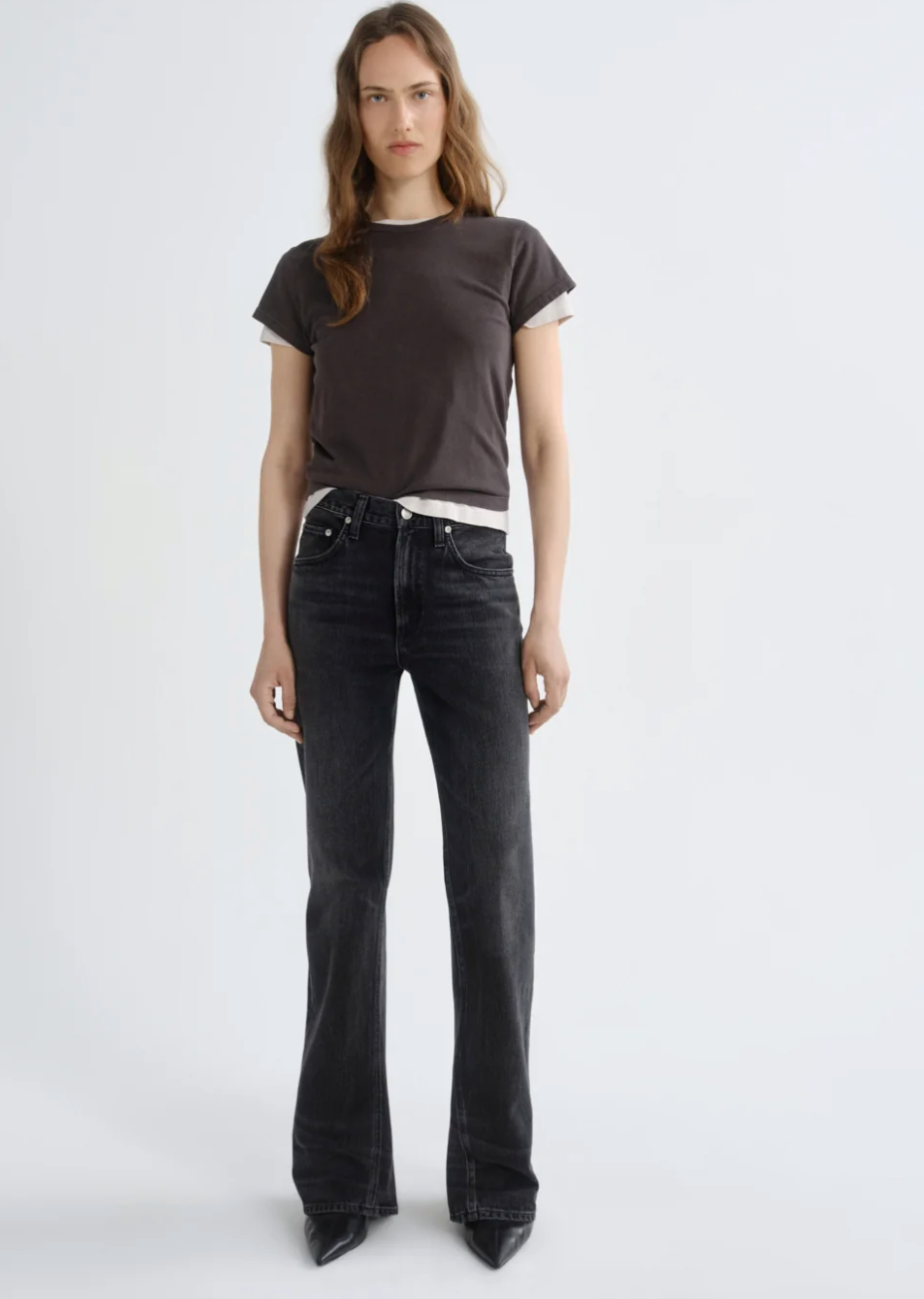 AGOLDE Mid Rise Kick Boot Jean in Obscure
