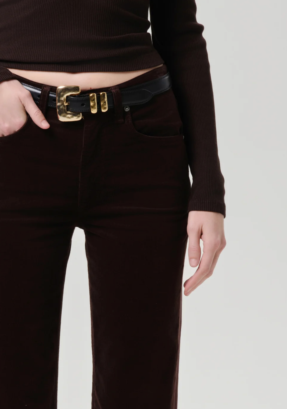 COH Palma Straight Corduroy Pant in Barrister