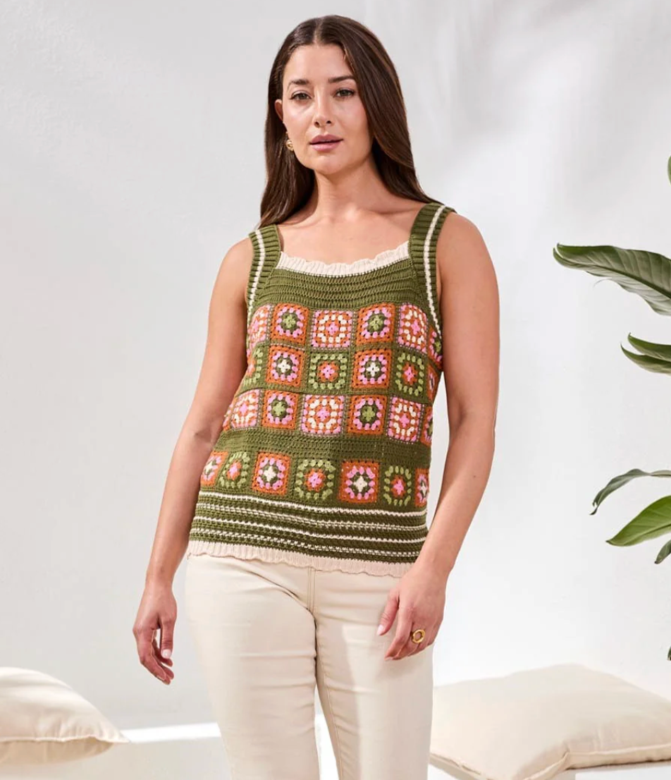Tribal Whitney Wide Strap Cami - FINAL SALE 40% OFF IN CART