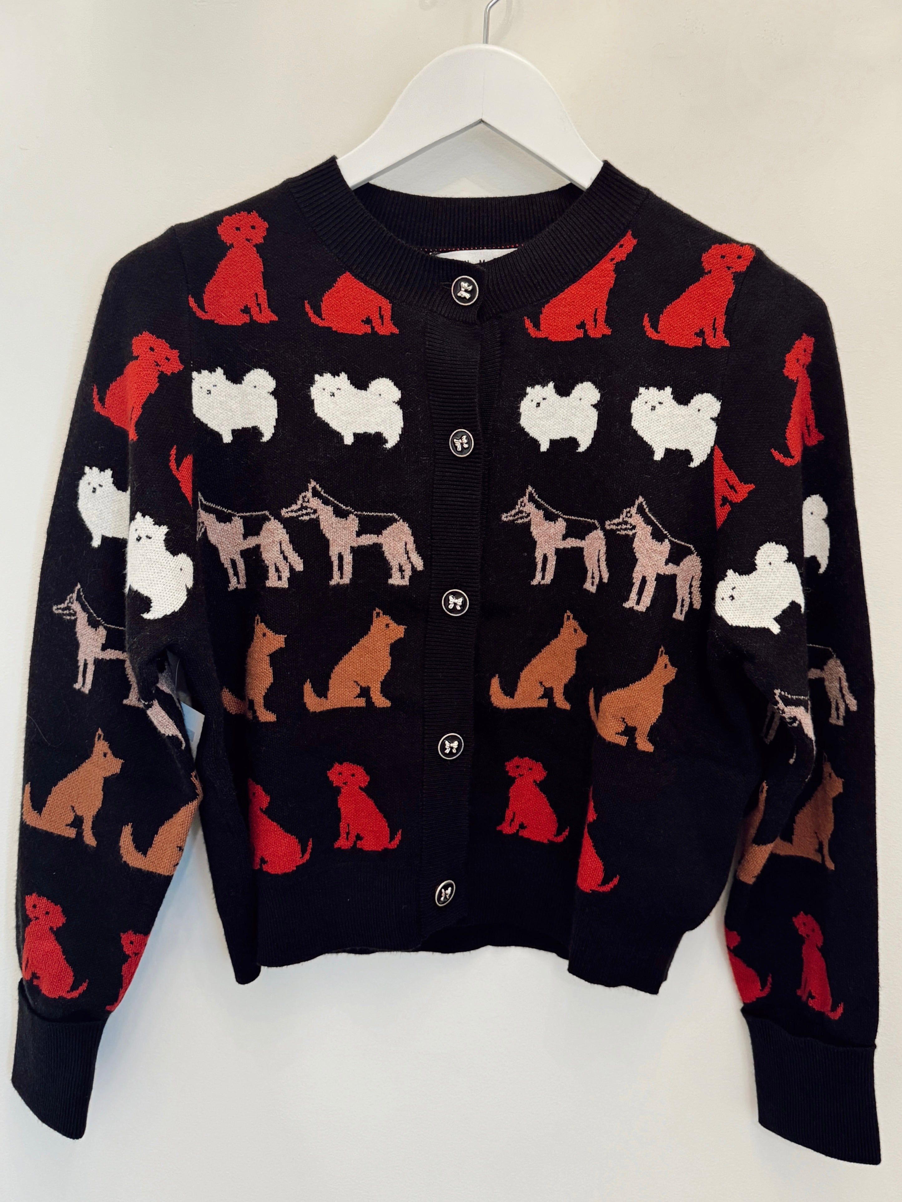 Madilyn Knit Dog Design Cardigan