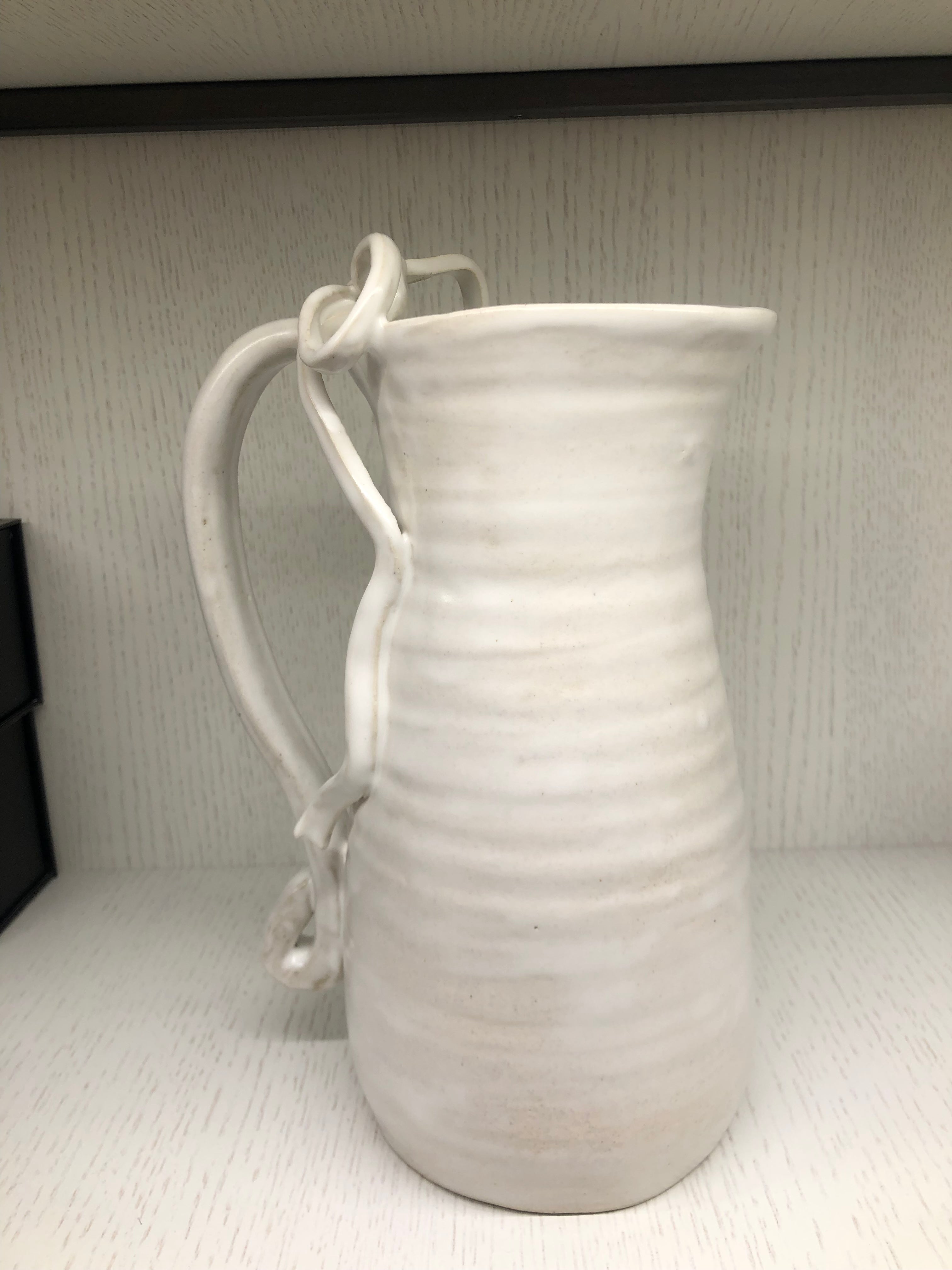 White Bow Pitcher - Alex Clay Original