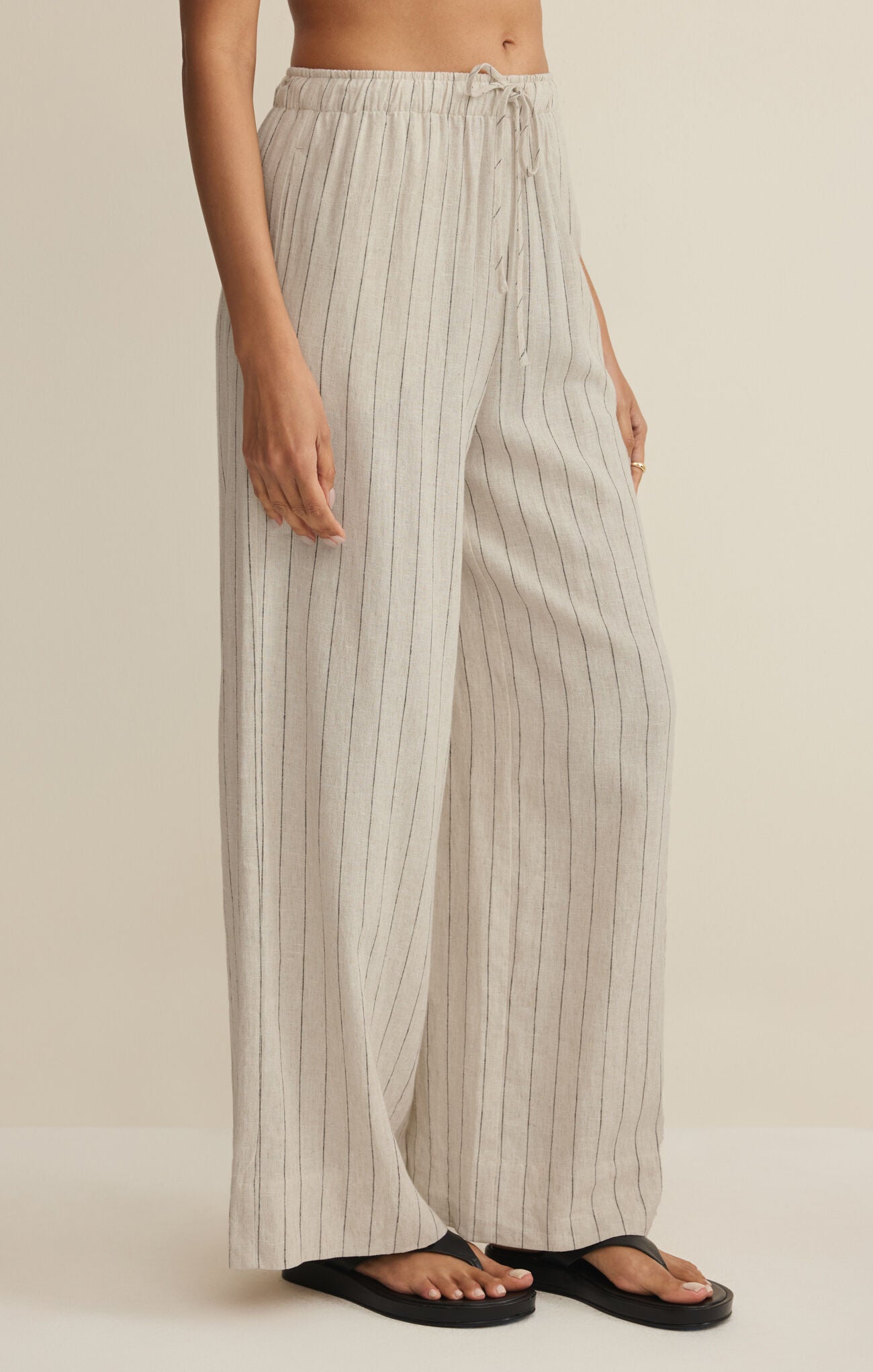 Z Supply Henri Striped Linen Wide Leg Pant