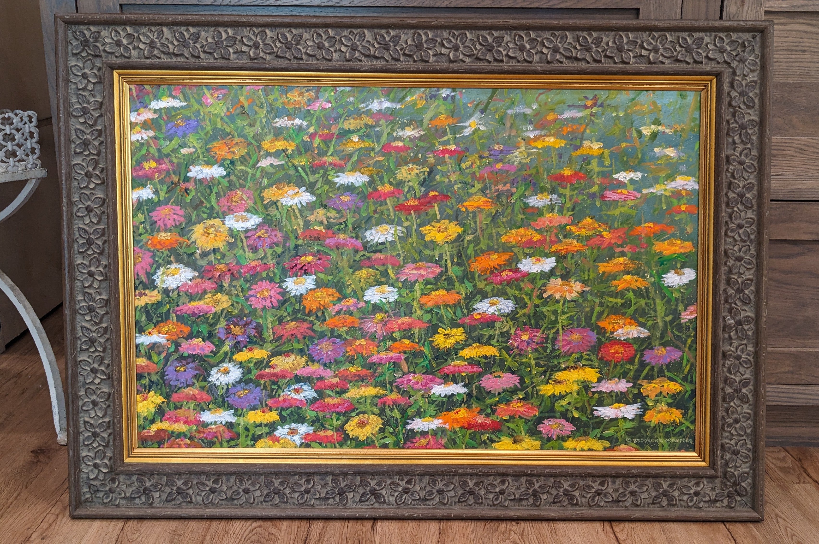 Field of Flowers Painting by Broderick Crawford
