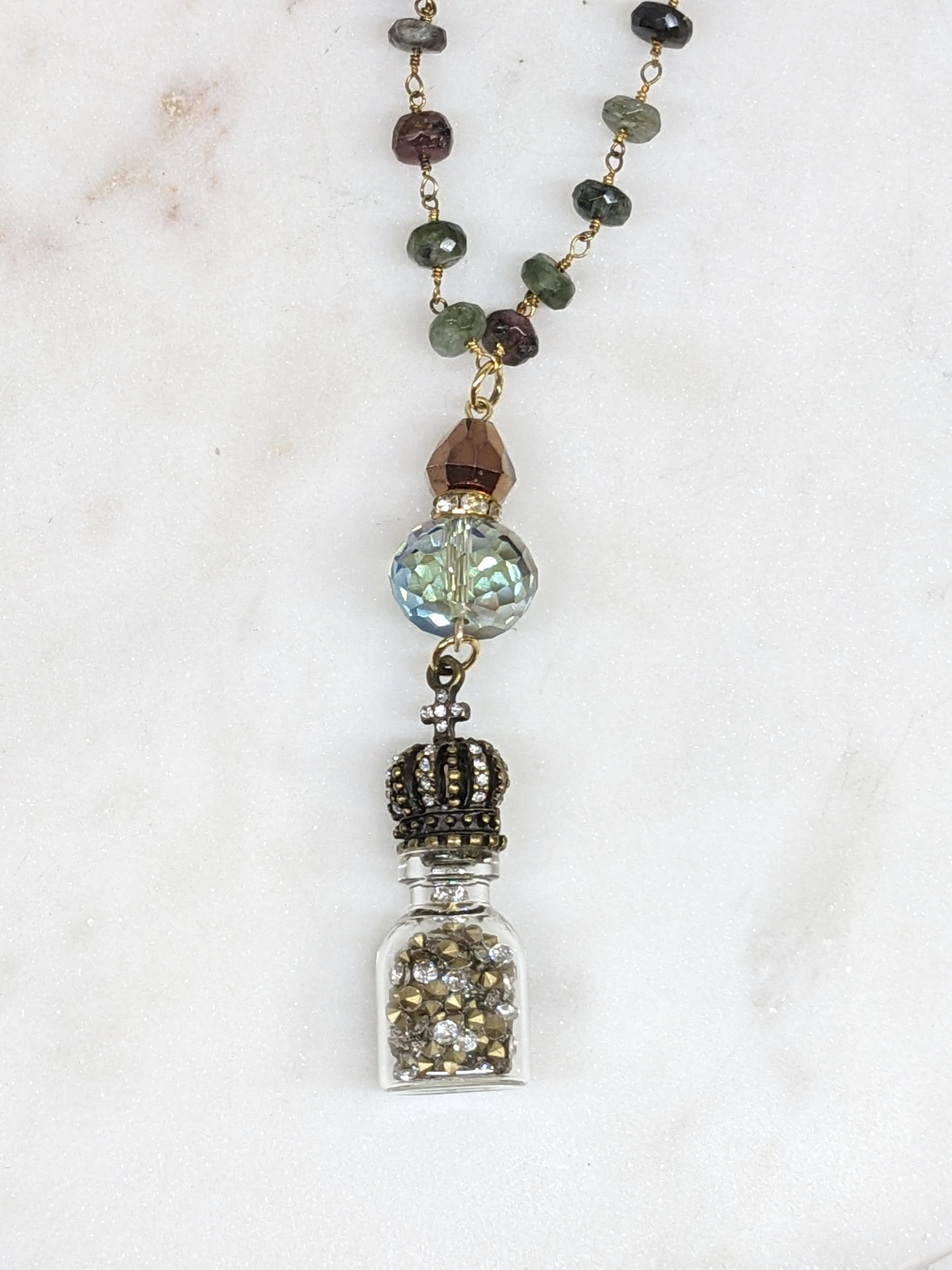 Fairy Dust Vial Statement Necklace