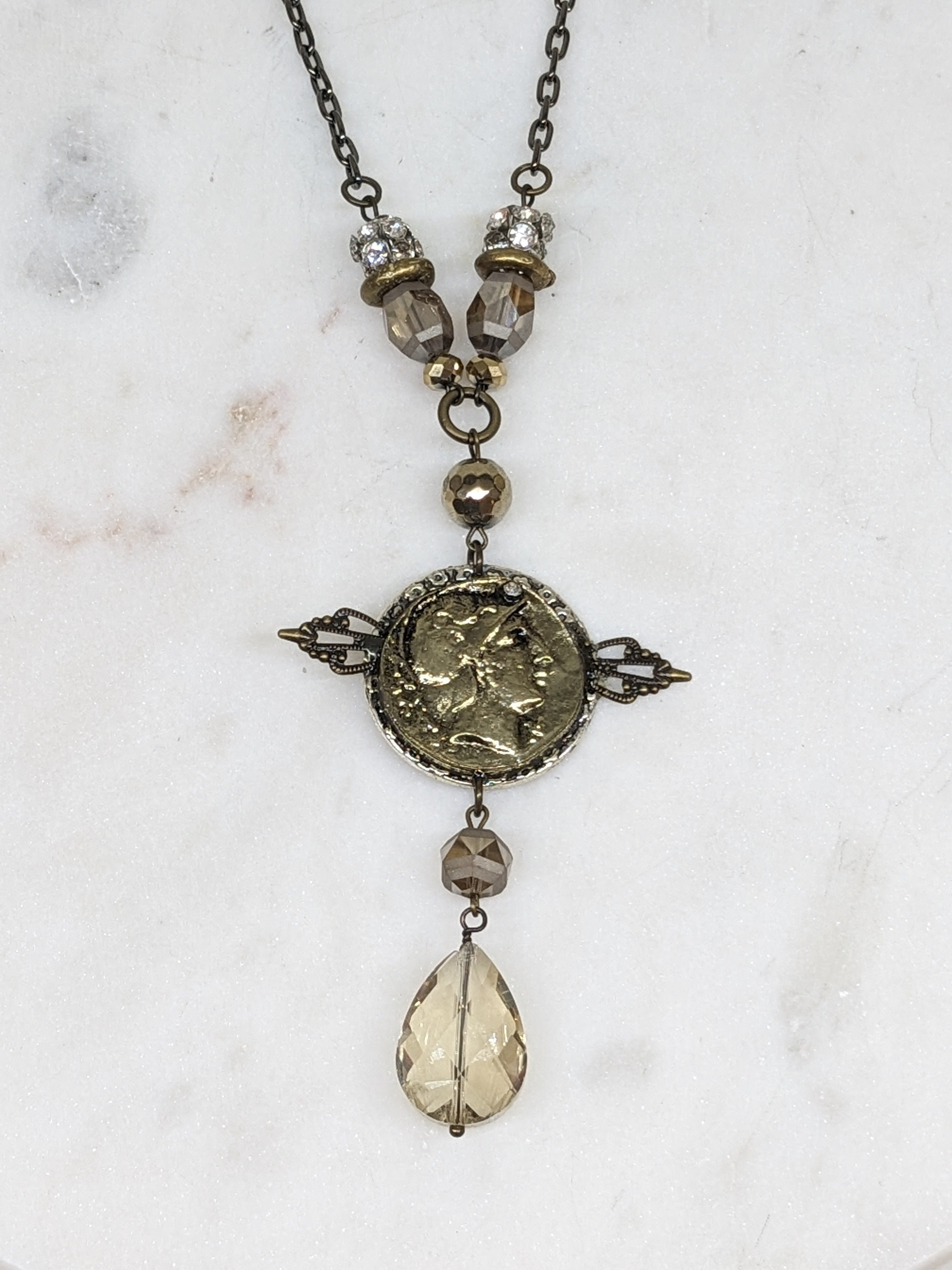 Roman Coin Statement Necklace