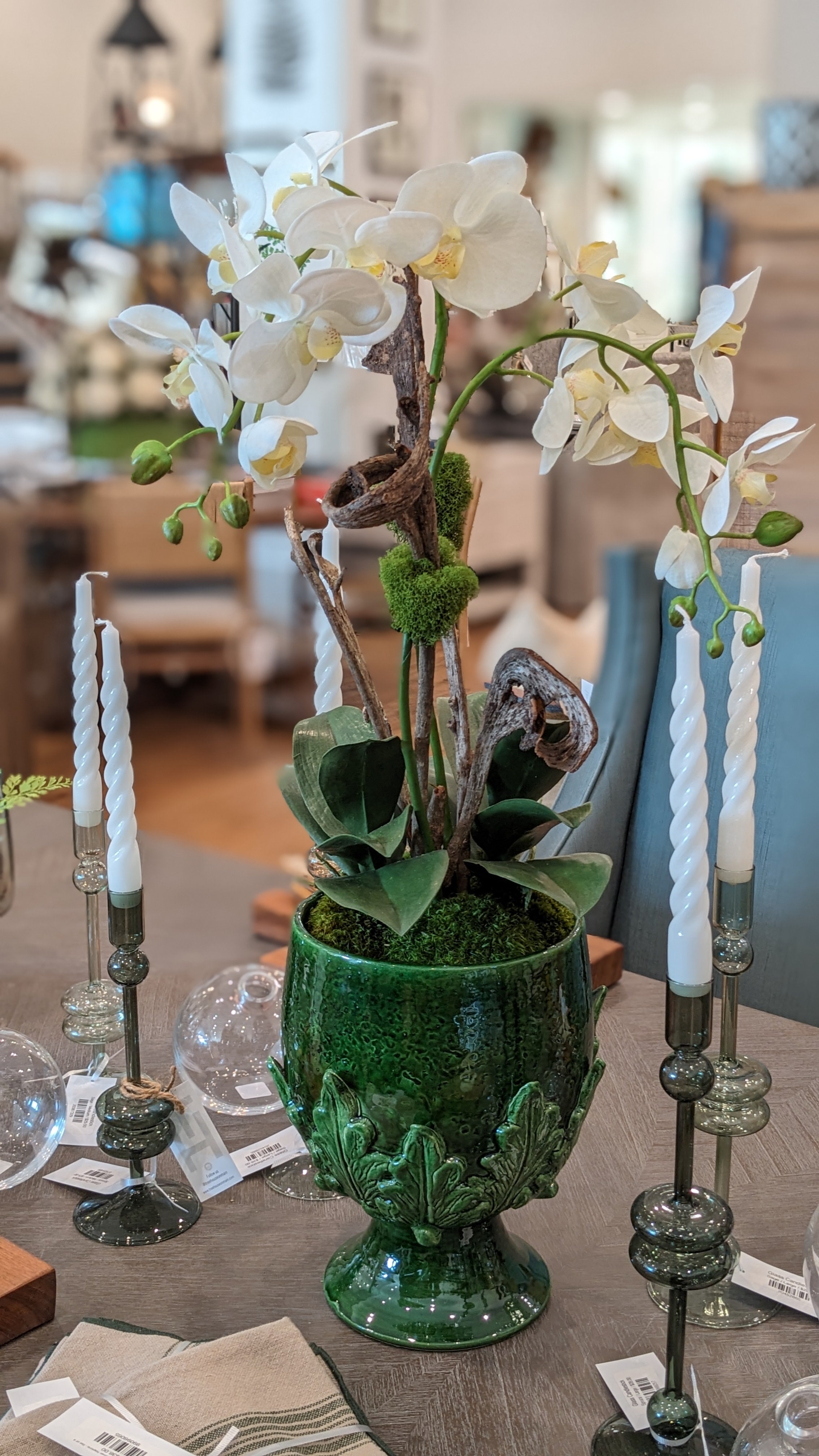 Orchid Cachepot Dried Arrangement