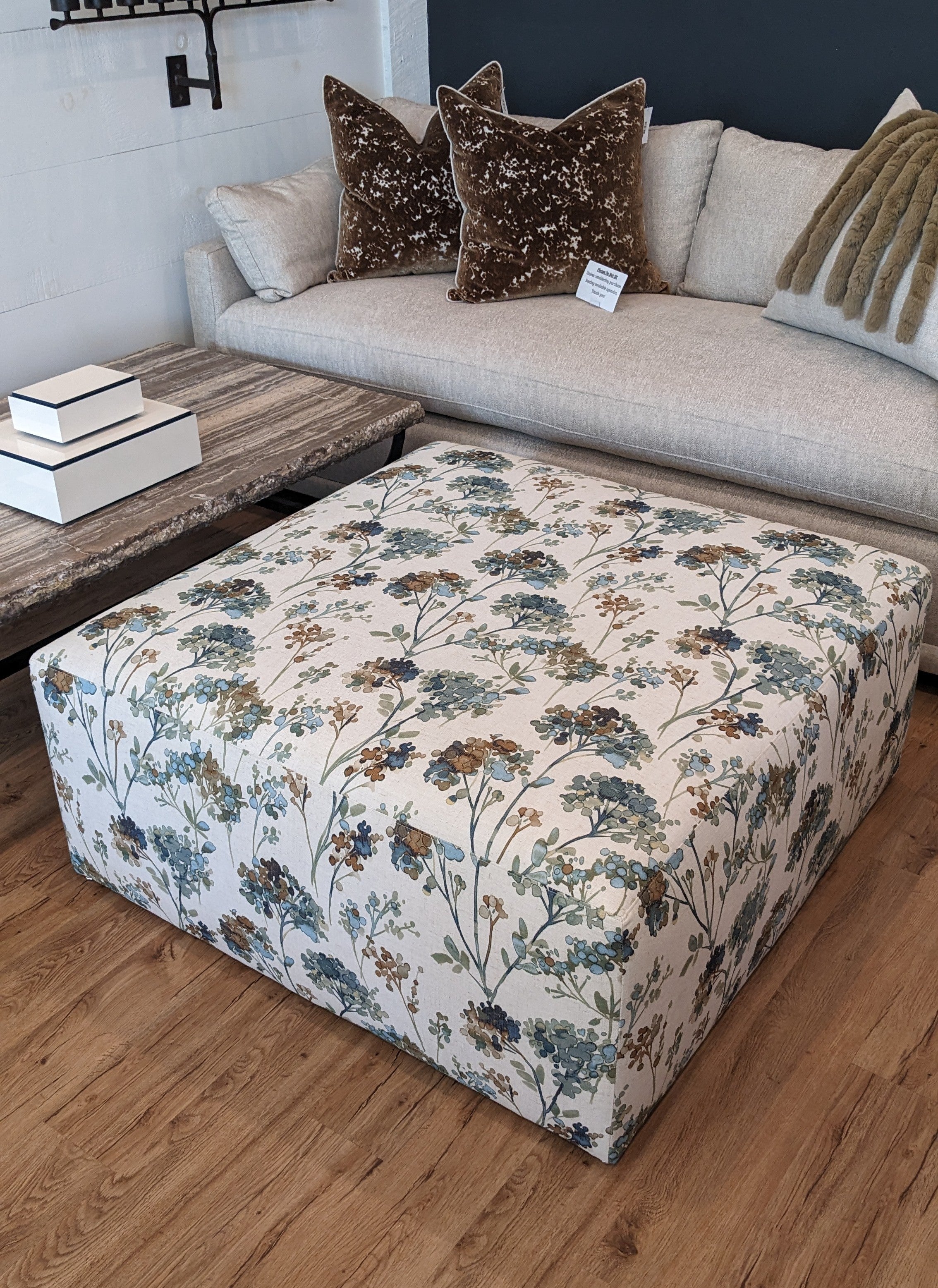 Annette Medium Square Ottoman