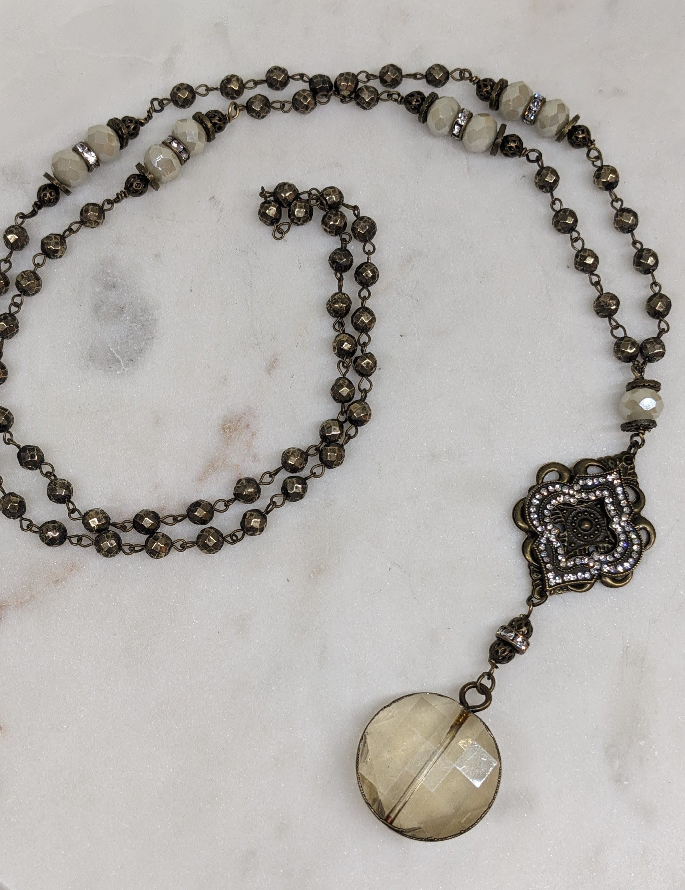 Chandelier Crystal Pendant Necklace