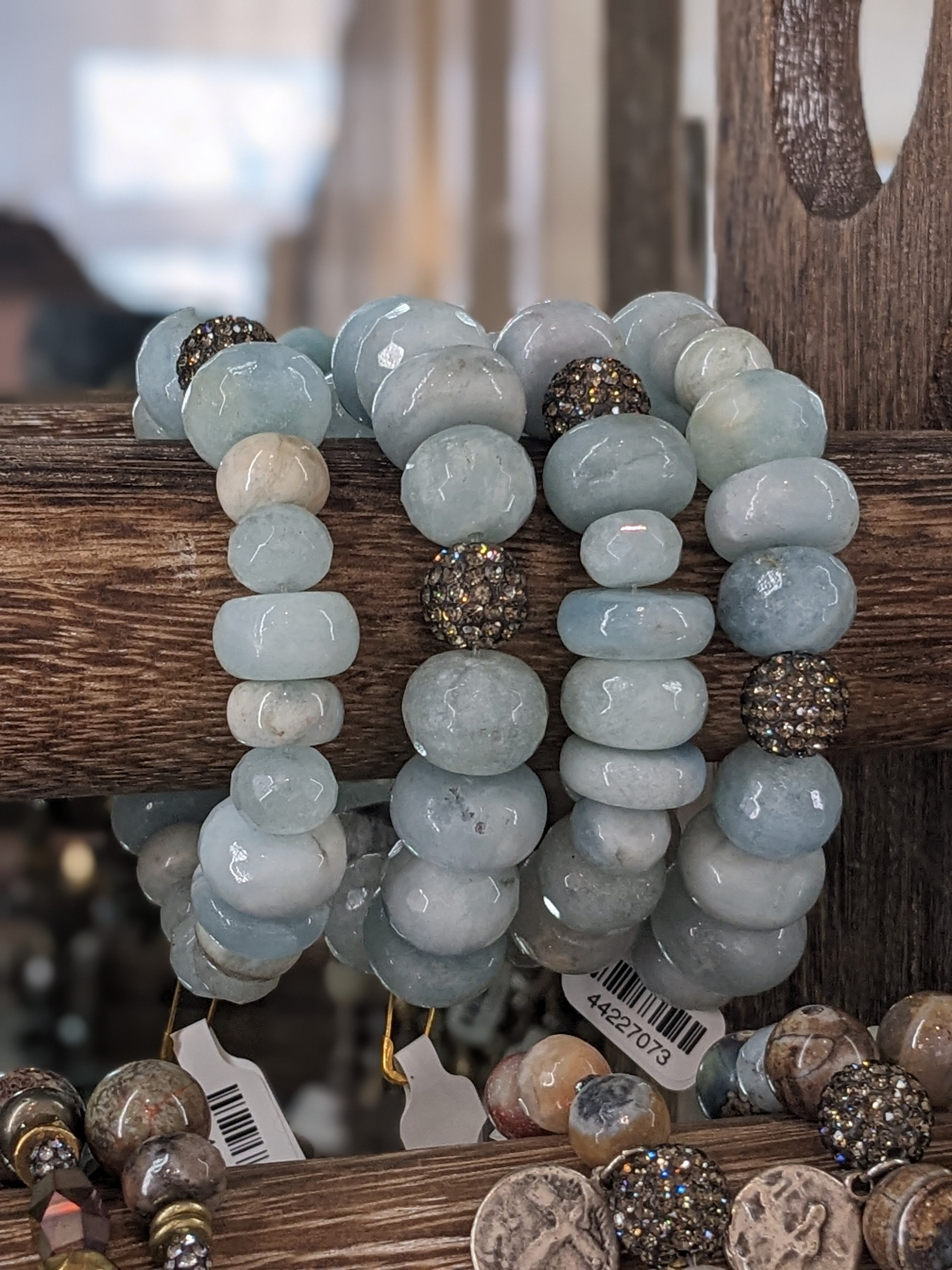Aquamarine Gemstone Stretch Bracelet