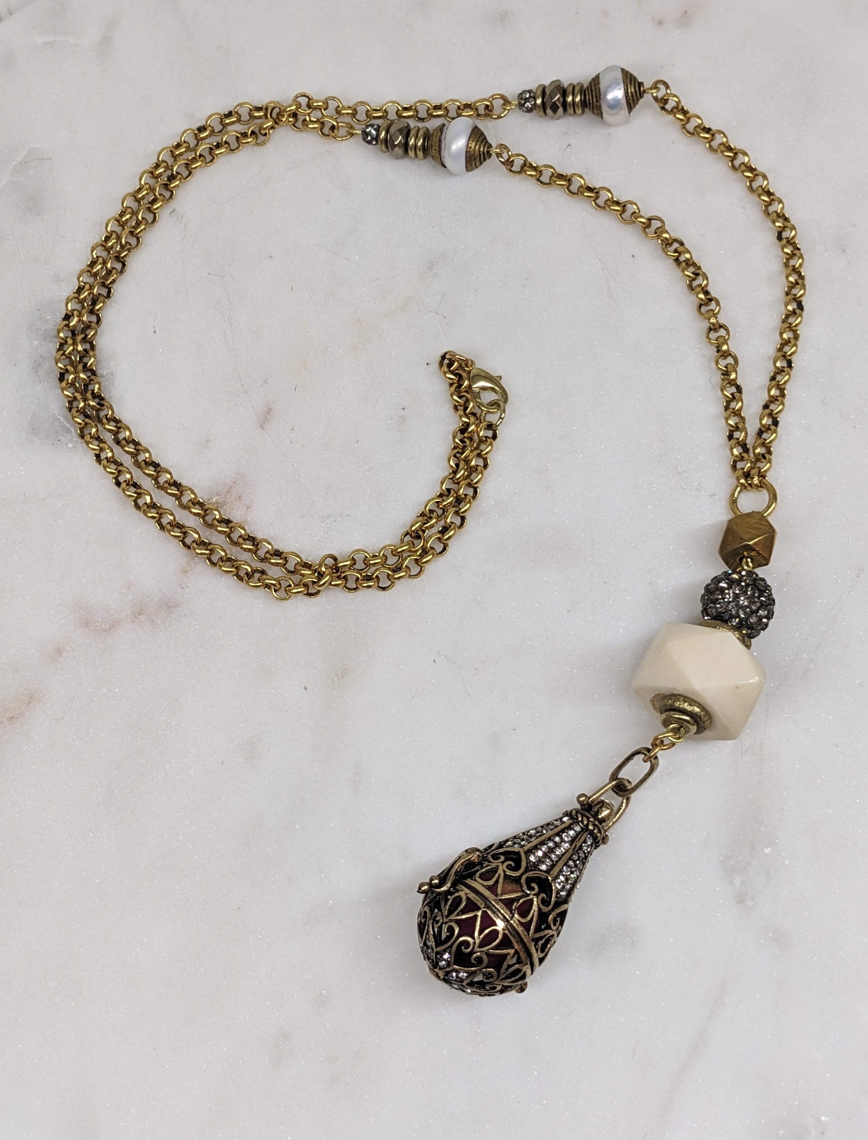 Rosebud Treasure Statement Necklace