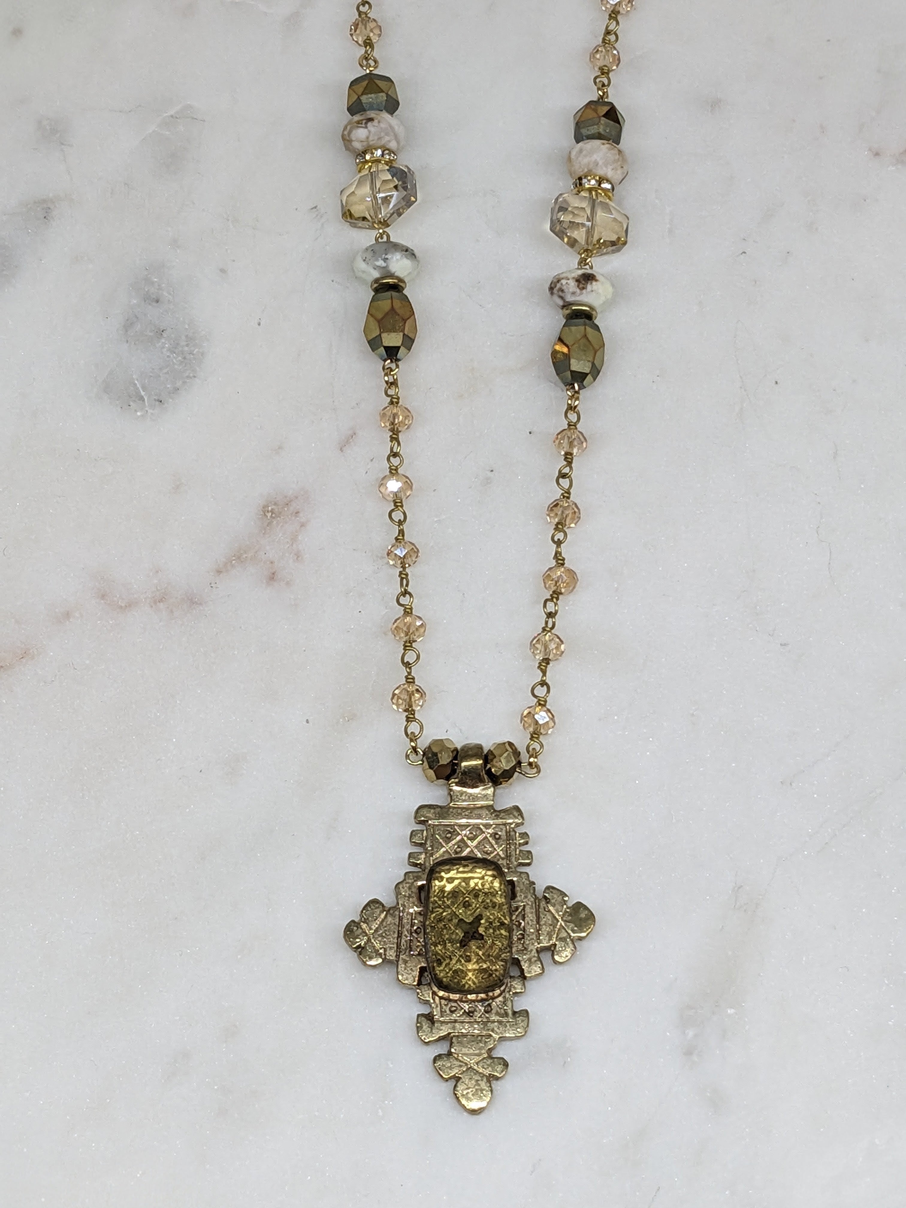 Ethiopian Cross Statement Necklace
