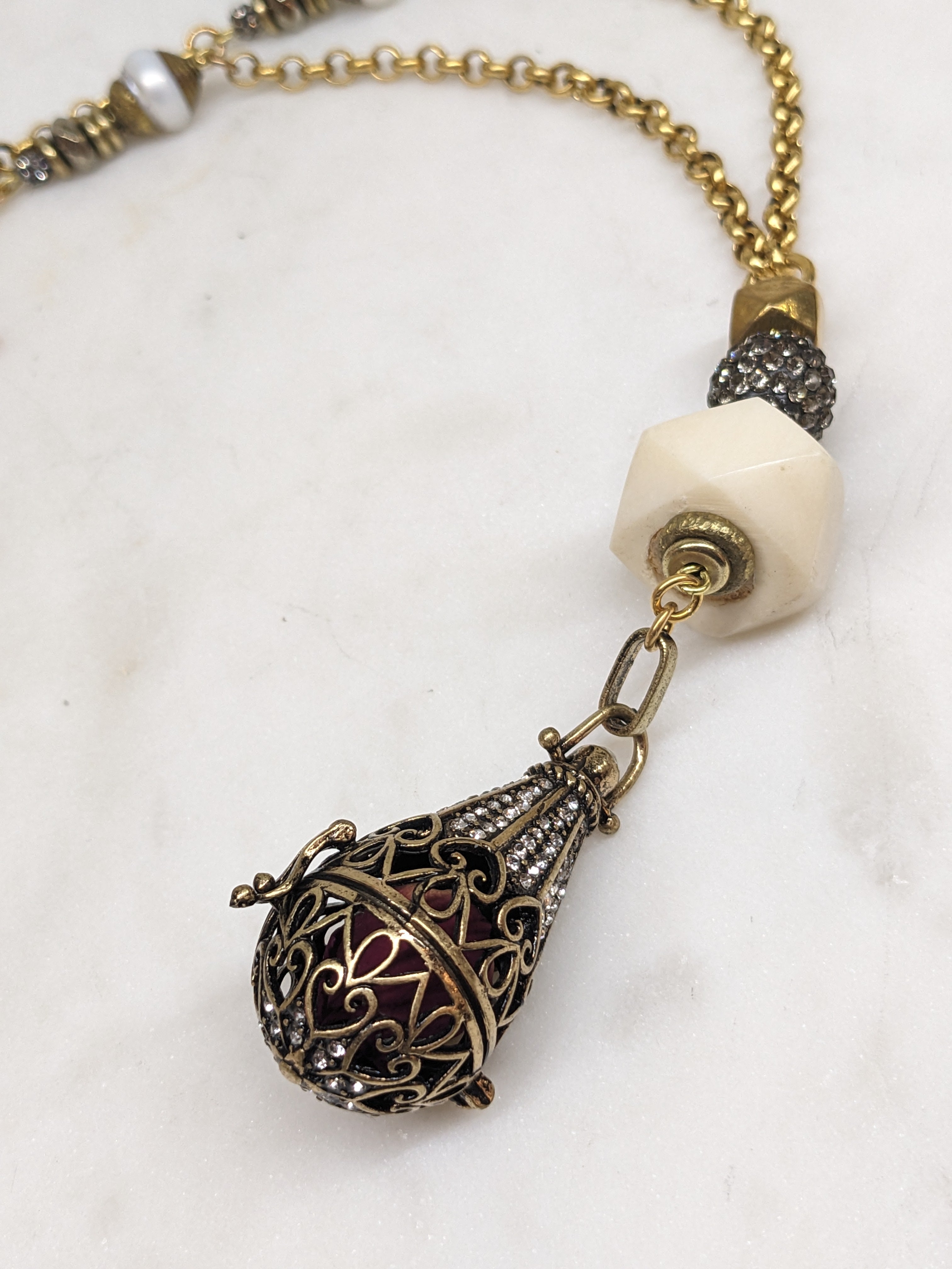 Rosebud Treasure Statement Necklace