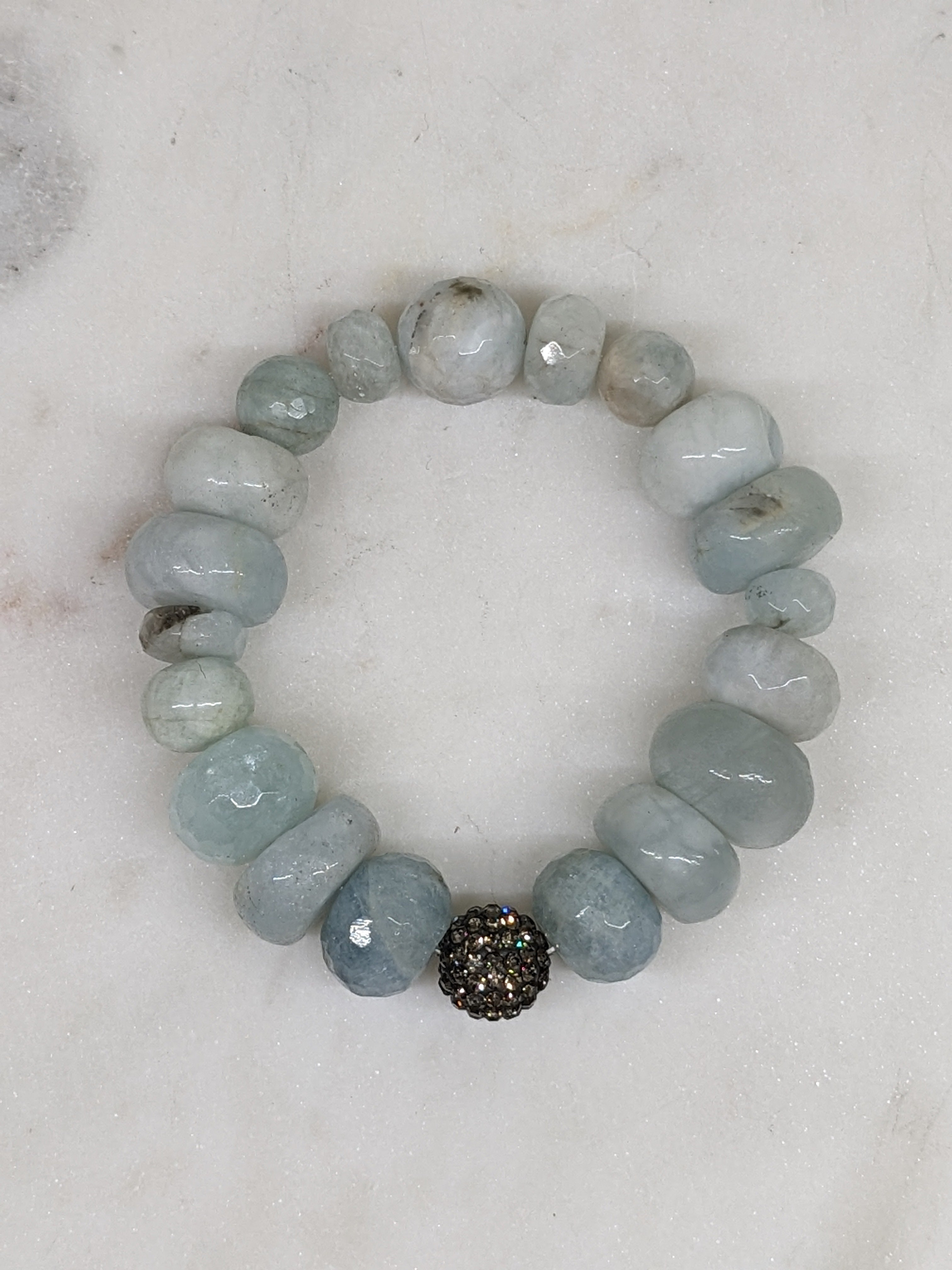 Aquamarine Gemstone Stretch Bracelet