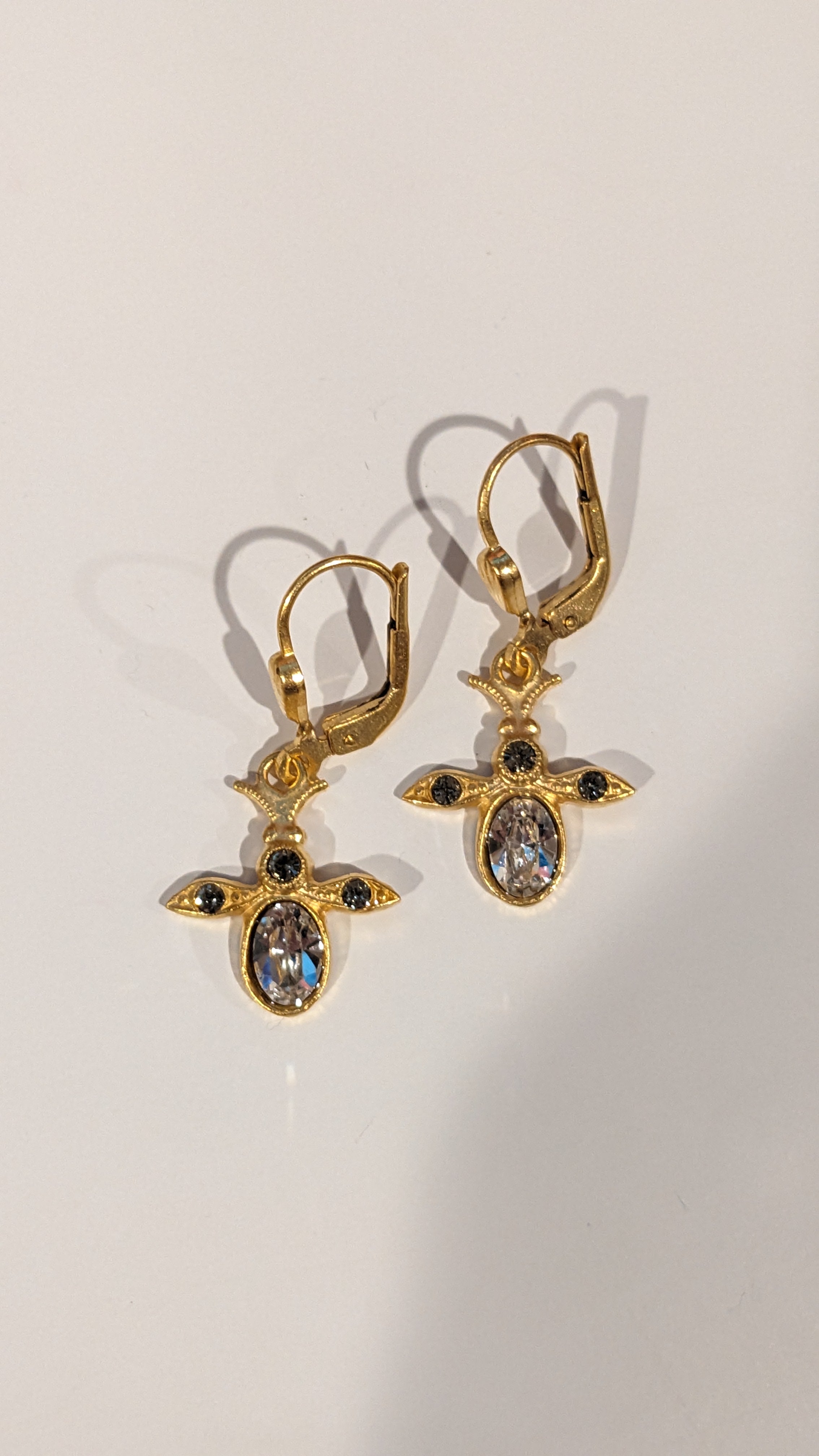 Rhinestone Crystal Bee Earrings