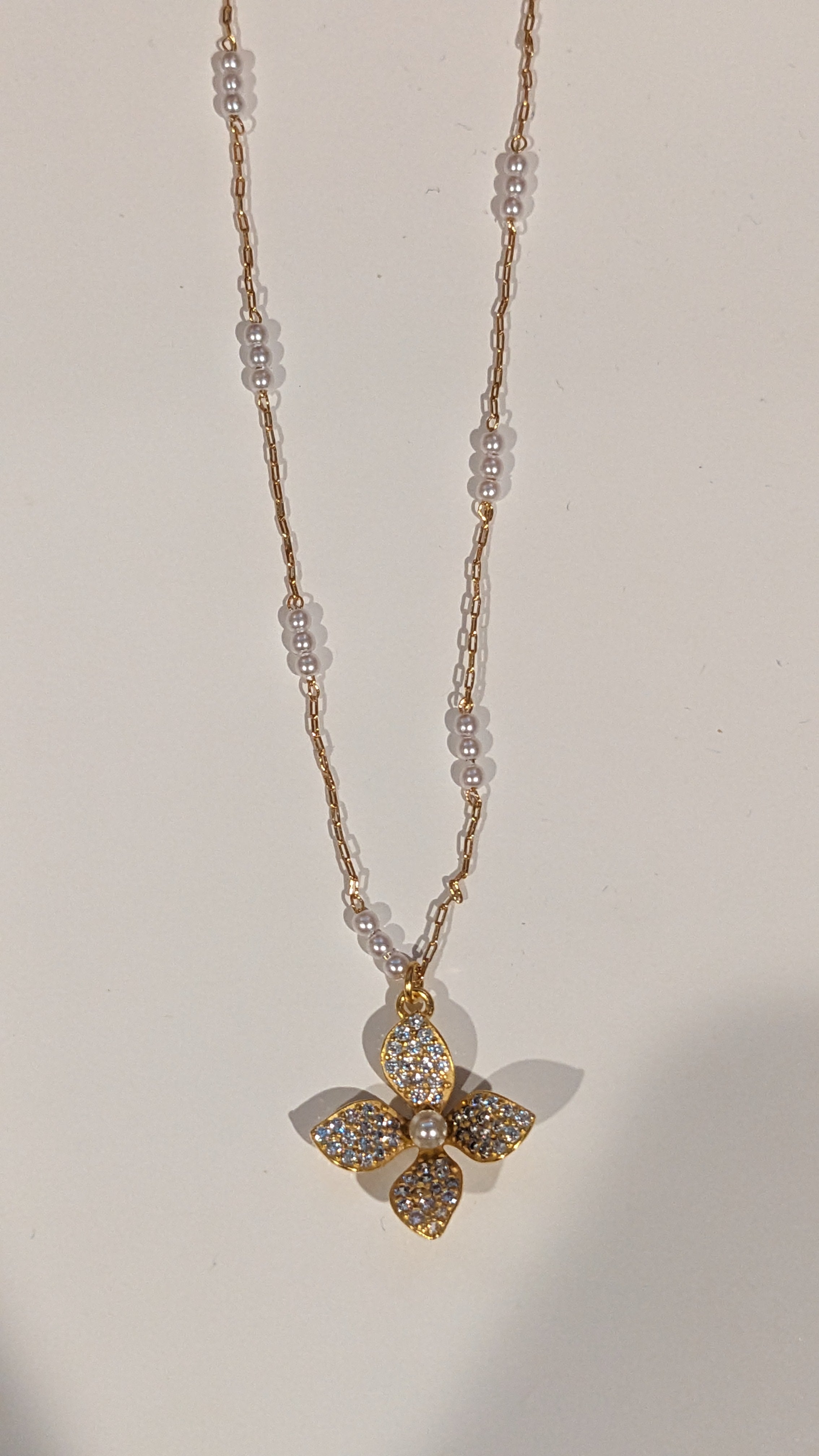 Lotus with Pearls Necklace