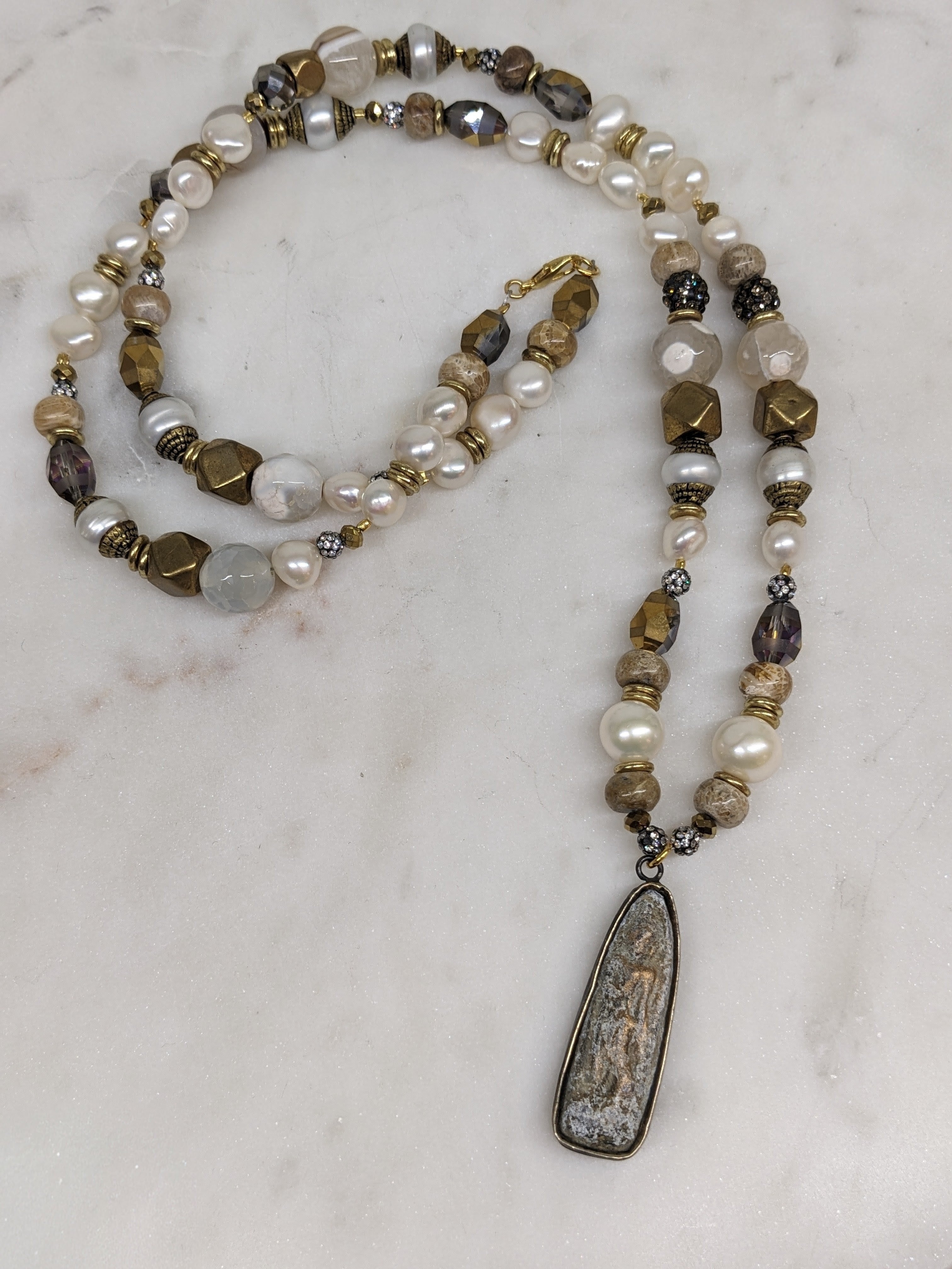 Pearl Mala Statement Necklace