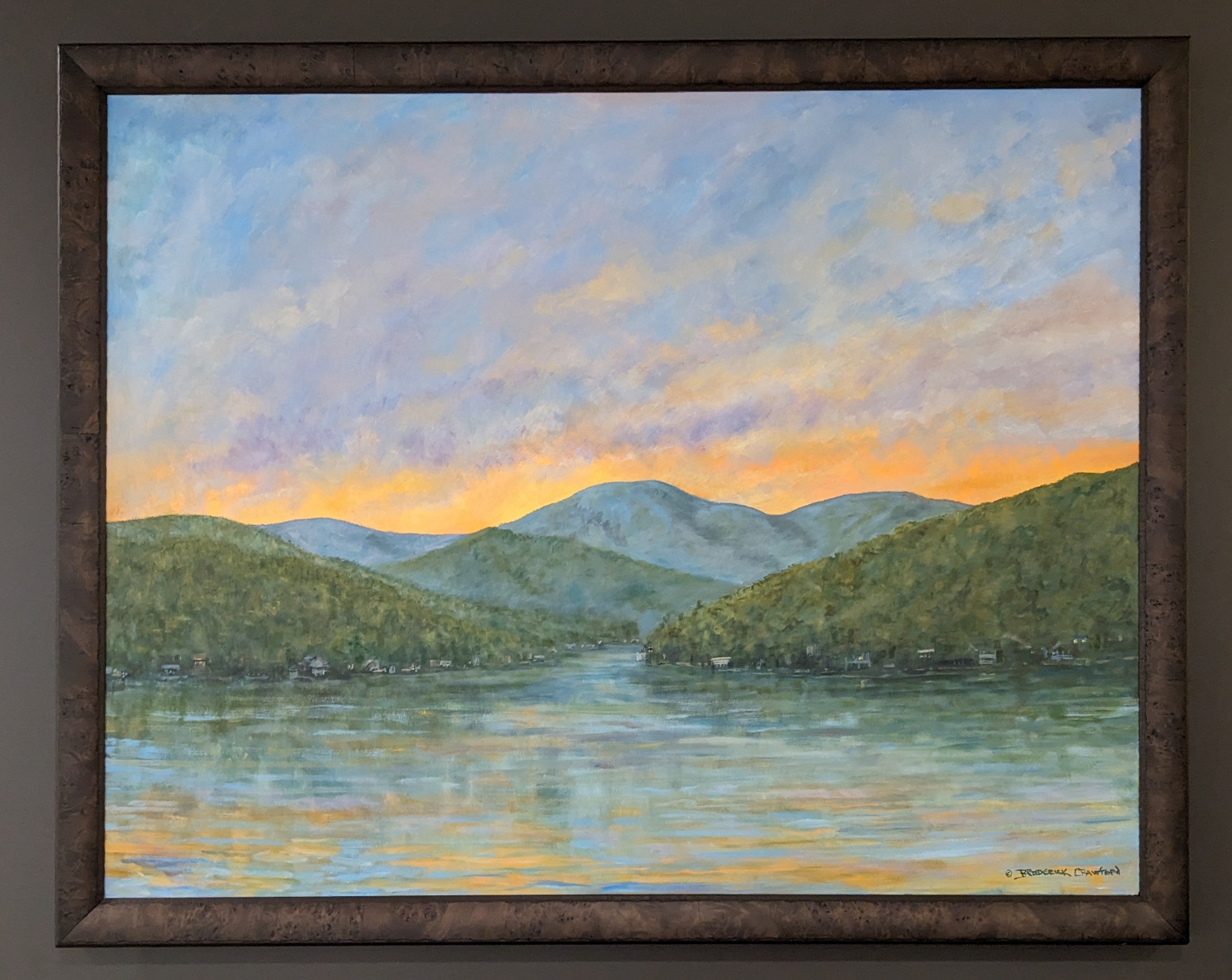 Sunset at Dick's Creek Painting by Broderick Crawford