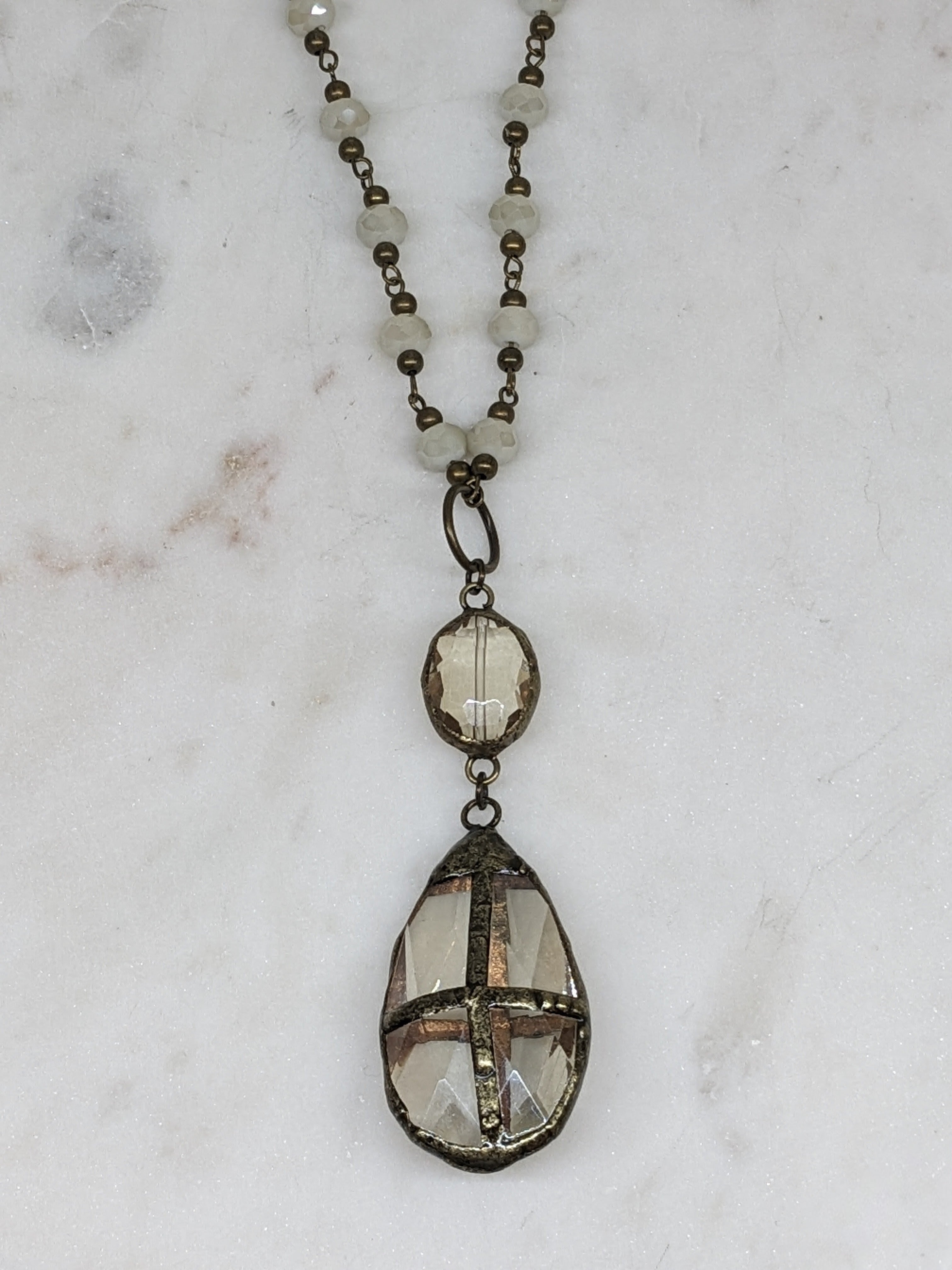 Chandelier Crystal Pendant Necklace