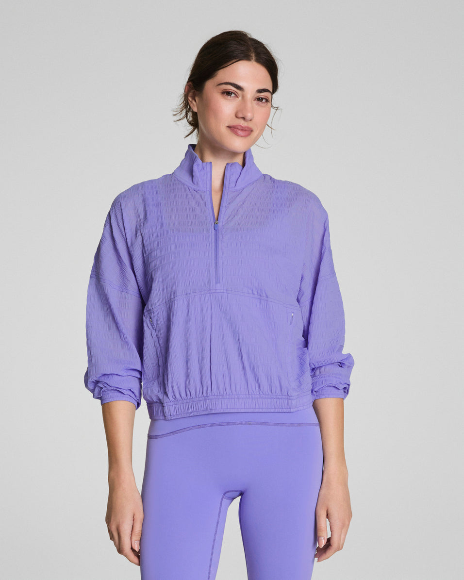 SPANX Textured Half Zip