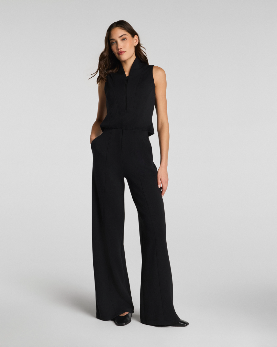SPANX AirEssentials Shawl Collar Half Zip Jumpsuit
