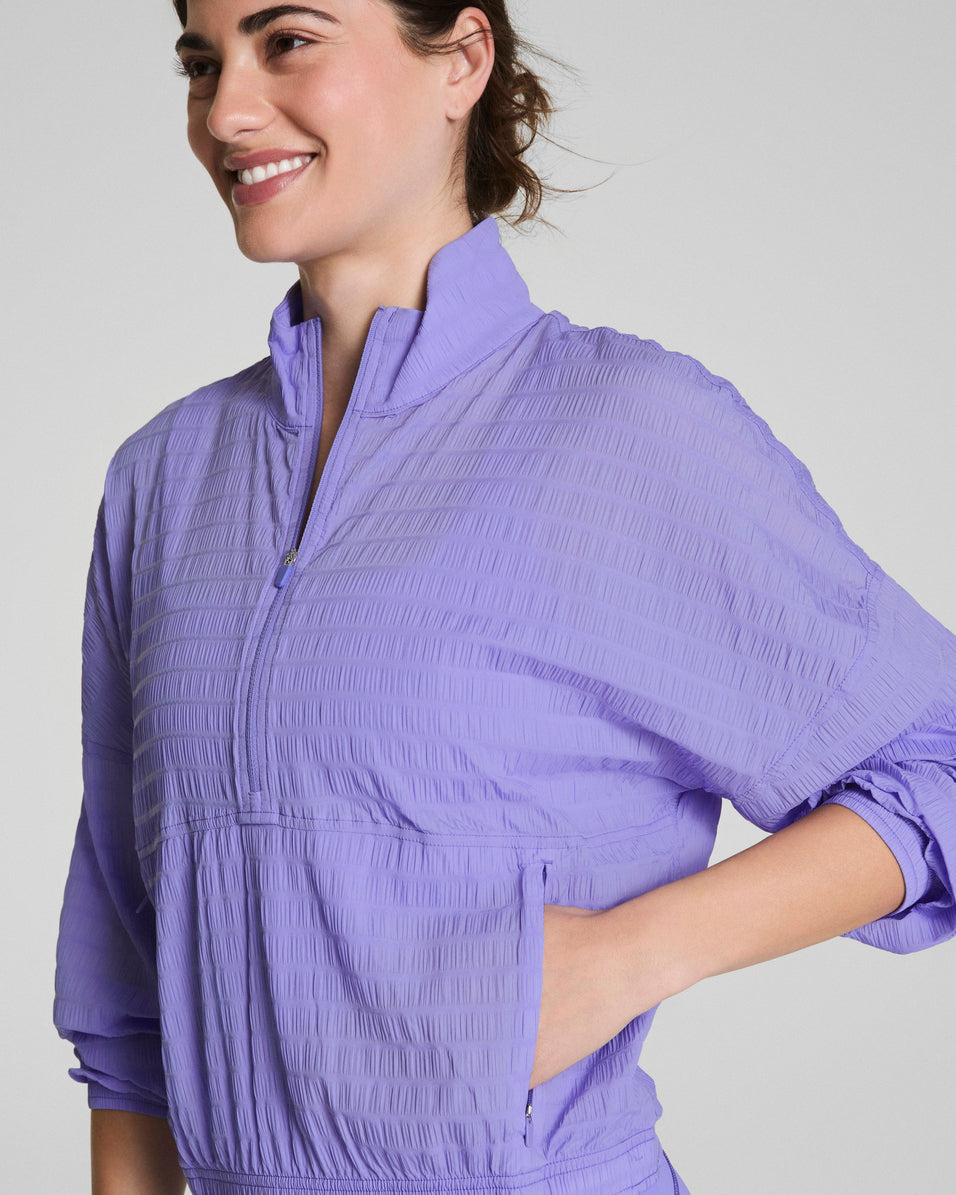 SPANX Textured Half Zip