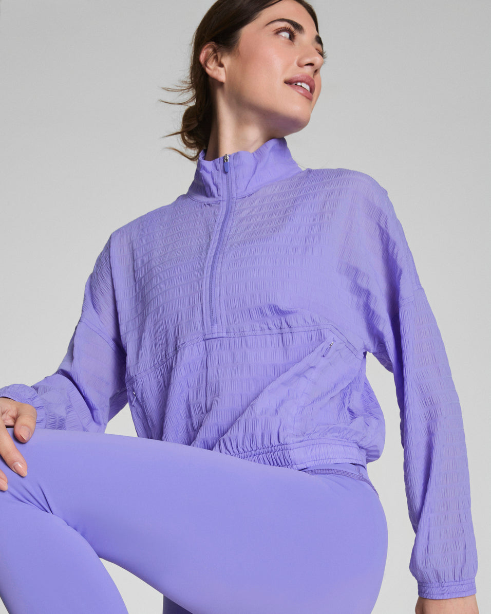 SPANX Textured Half Zip