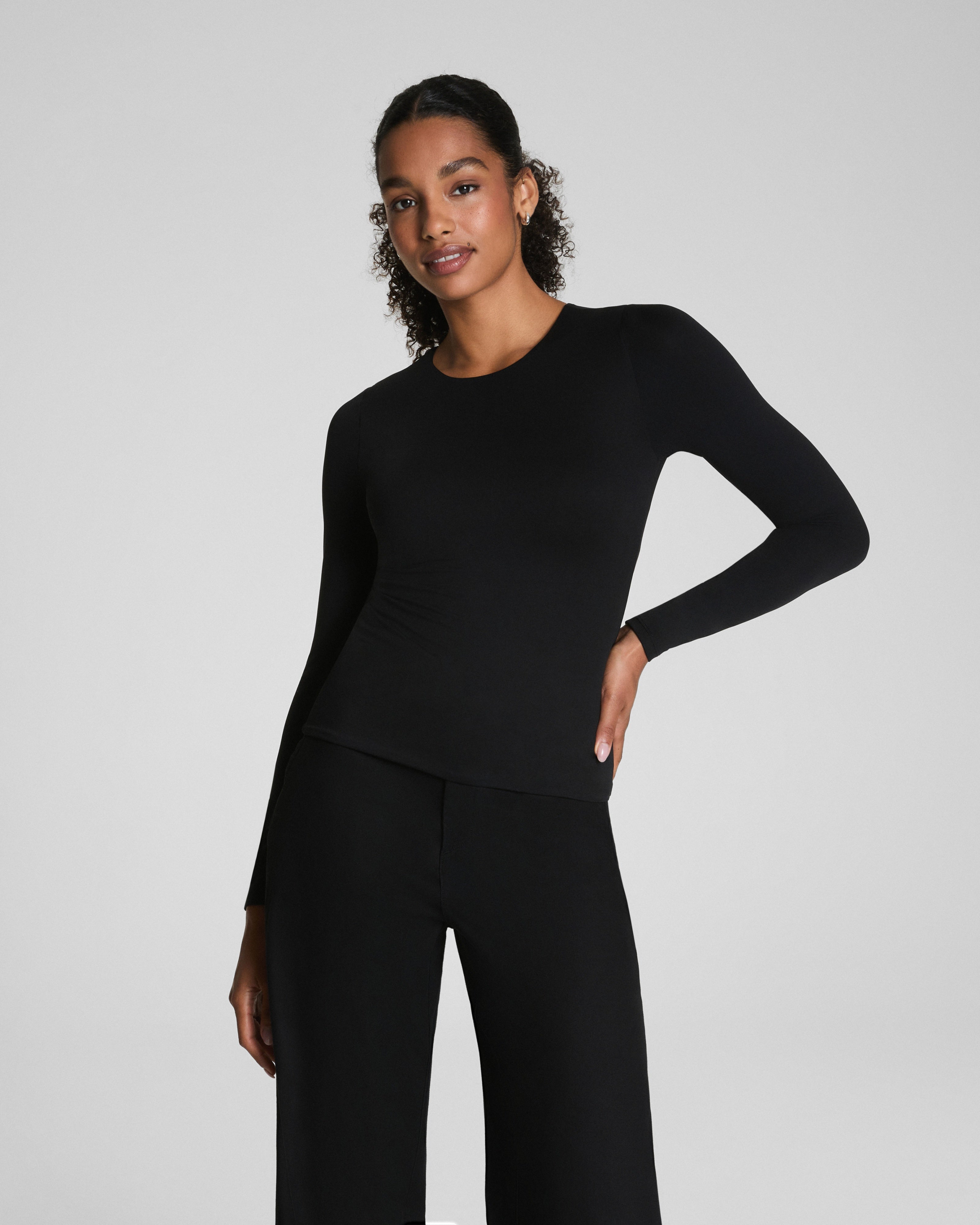 SPANXsmooth Jersey Crewneck Long Sleeve Top