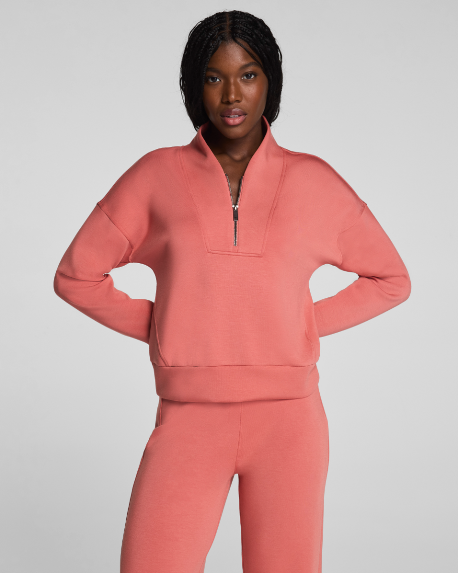 SPANX AirEssentials Shawl Collar Half Zip