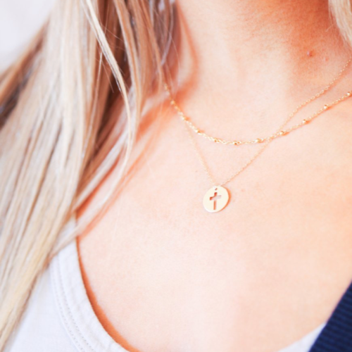 E Newton 16'' Necklace Gold - Blessed Disc