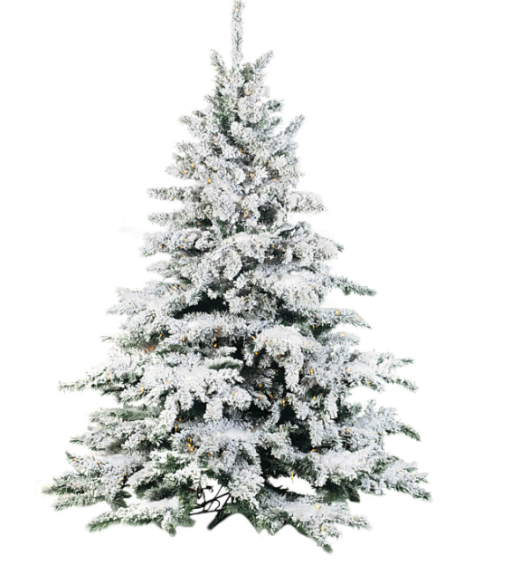 9'H Northern Pine Flocked Lighted Tree