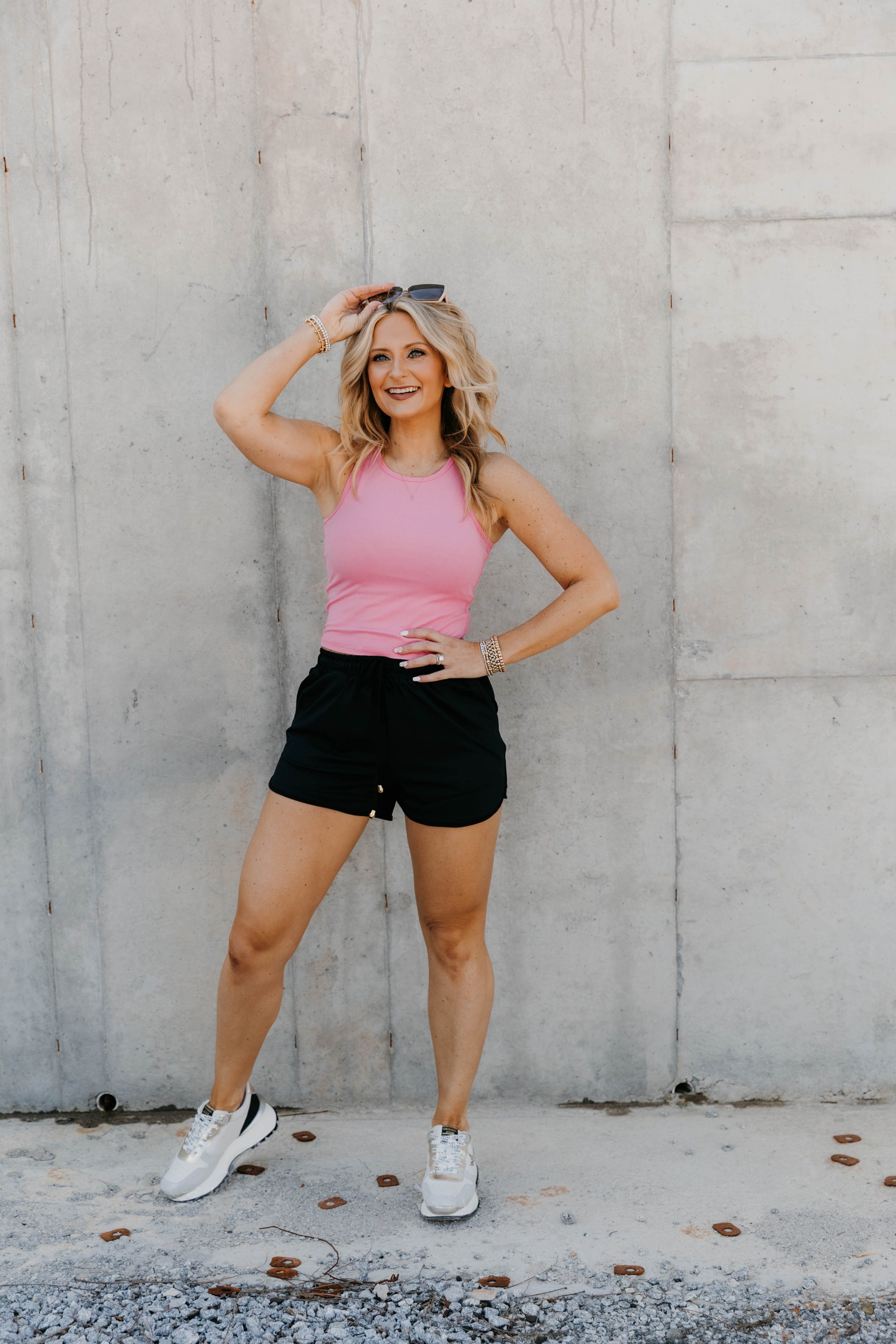 Alexandra Ribbed Crop Tank w/ Bra