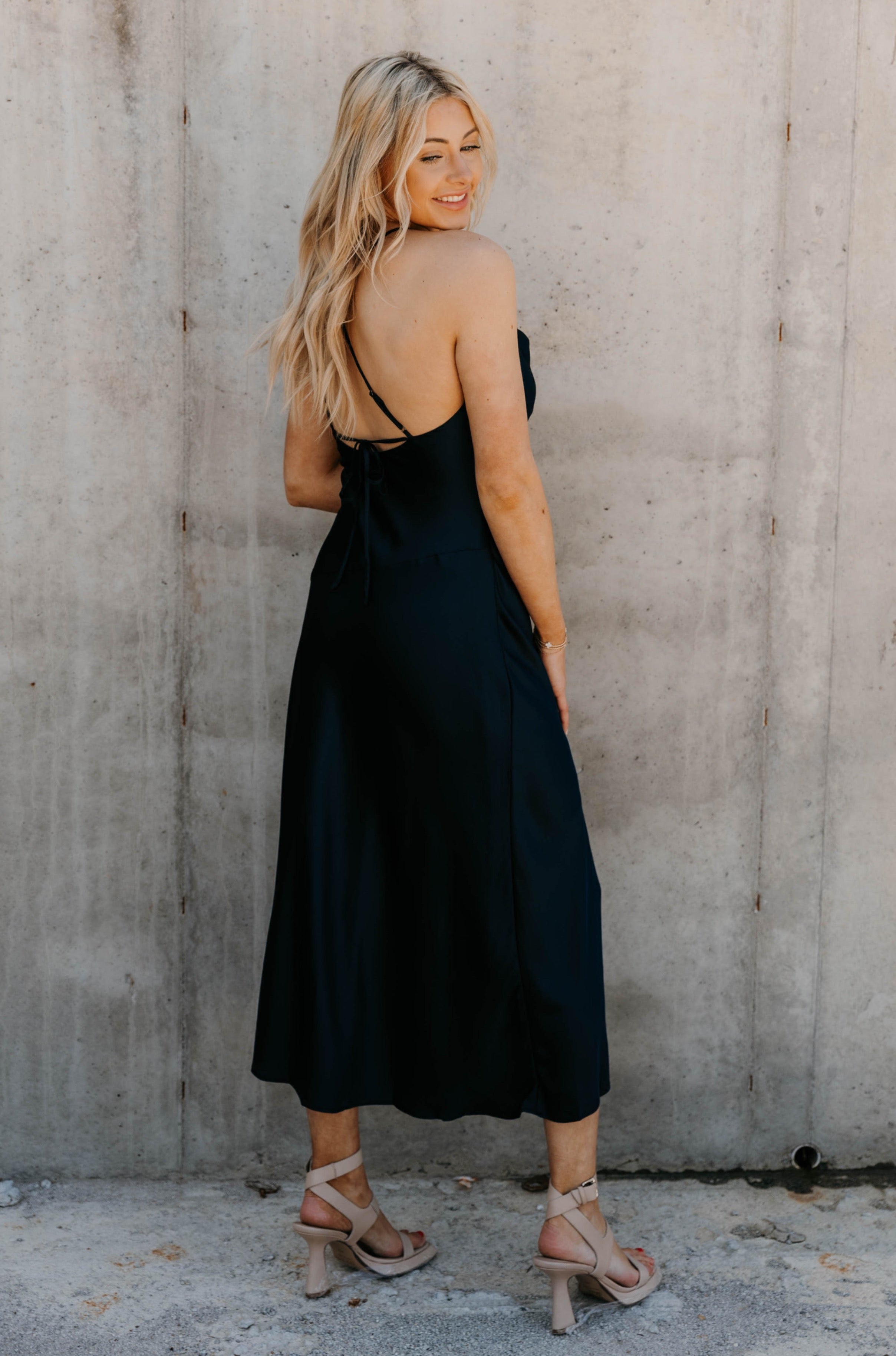 Gaia Solid Midi Dress