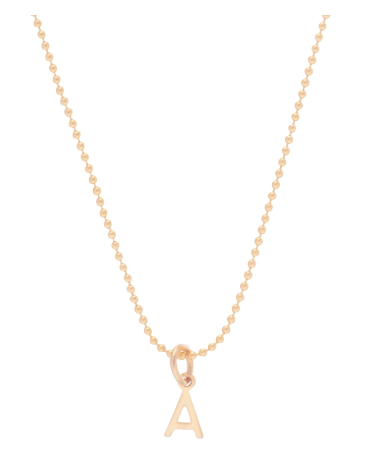 E Newton 16" Necklace Gold - Respect Gold Charm (Initial)